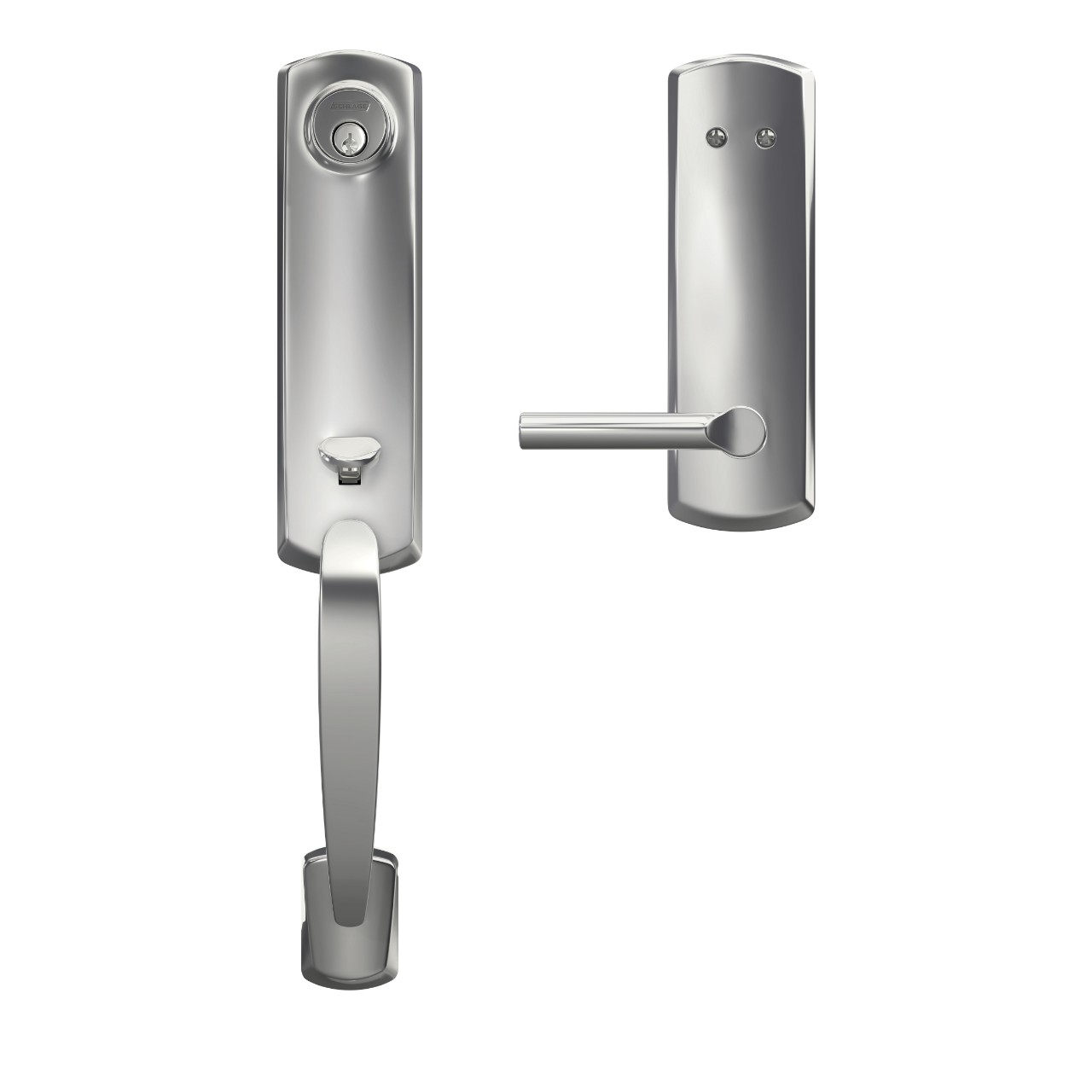 Custom 3/4 trim Inactive Handleset and Broadway Lever with Greenwich Trim