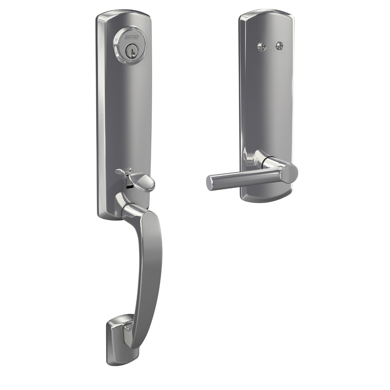 Custom 3/4 trim Inactive Handleset and Broadway Lever with Greenwich Trim