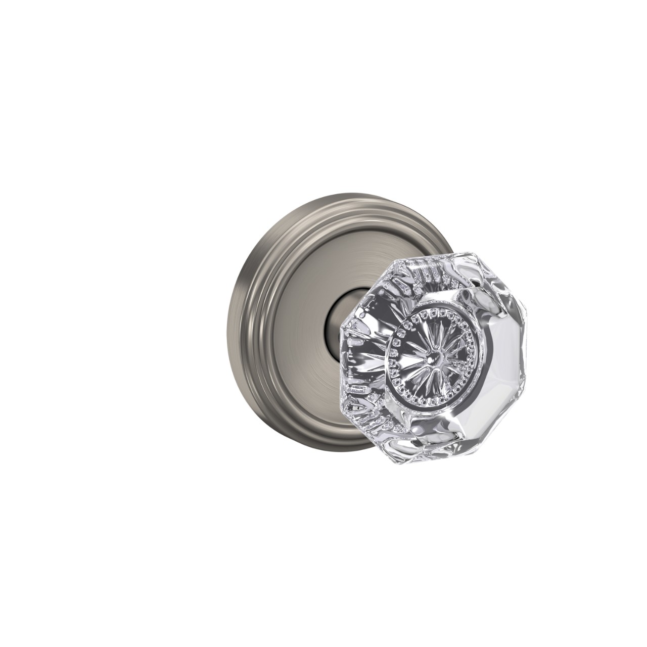 Custom Alexandria Glass Knob Hall-Closet and Bed-Bath Lock