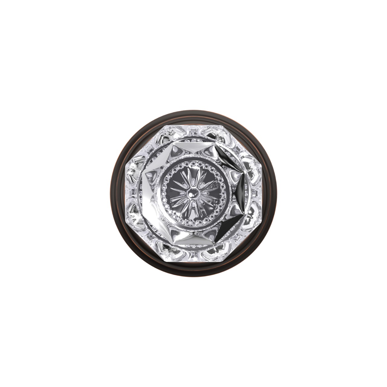 Custom Alexandria Glass Knob Hall-Closet and Bed-Bath Lock