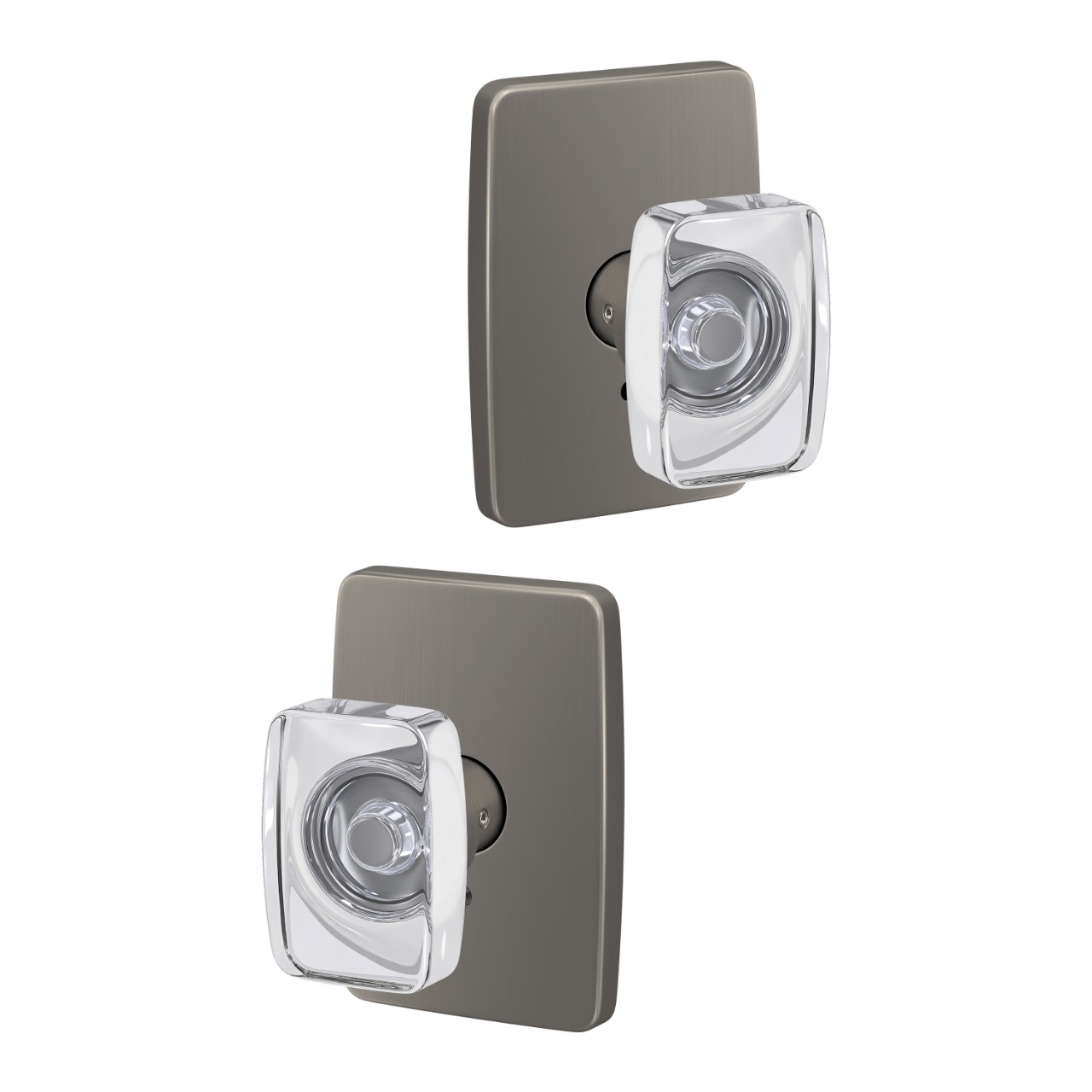 Custom Caine Hall-Closet and Bed-Bath Lock Glass Knob
