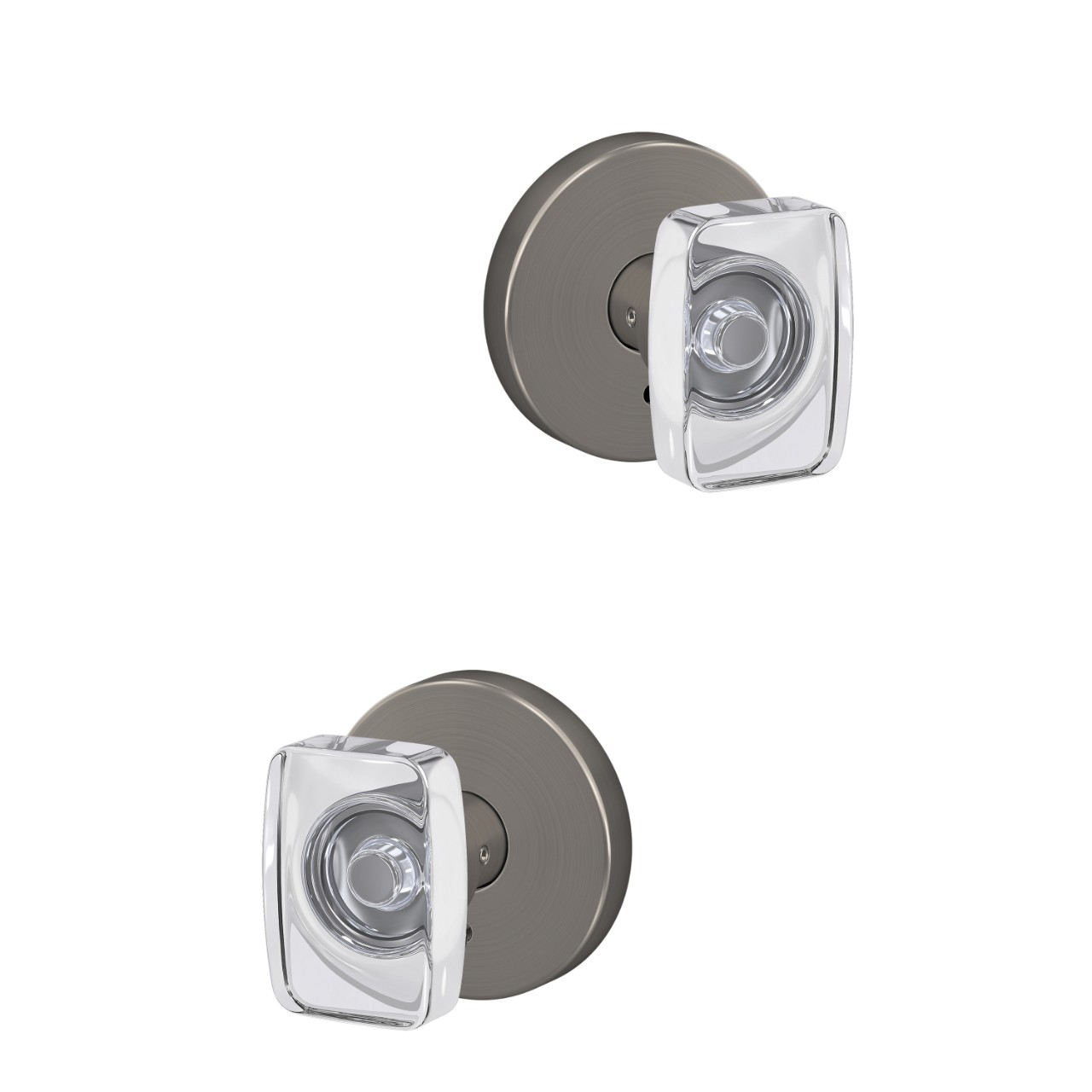Custom Caine Hall-Closet and Bed-Bath Lock Glass Knob