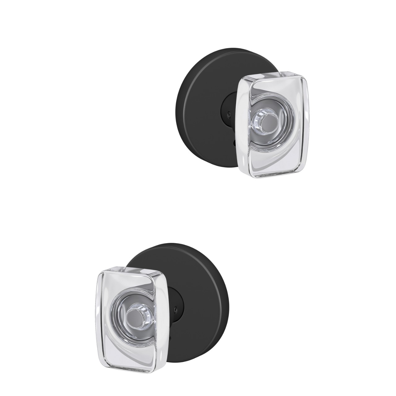 Custom Caine Hall-Closet and Bed-Bath Lock Glass Knob