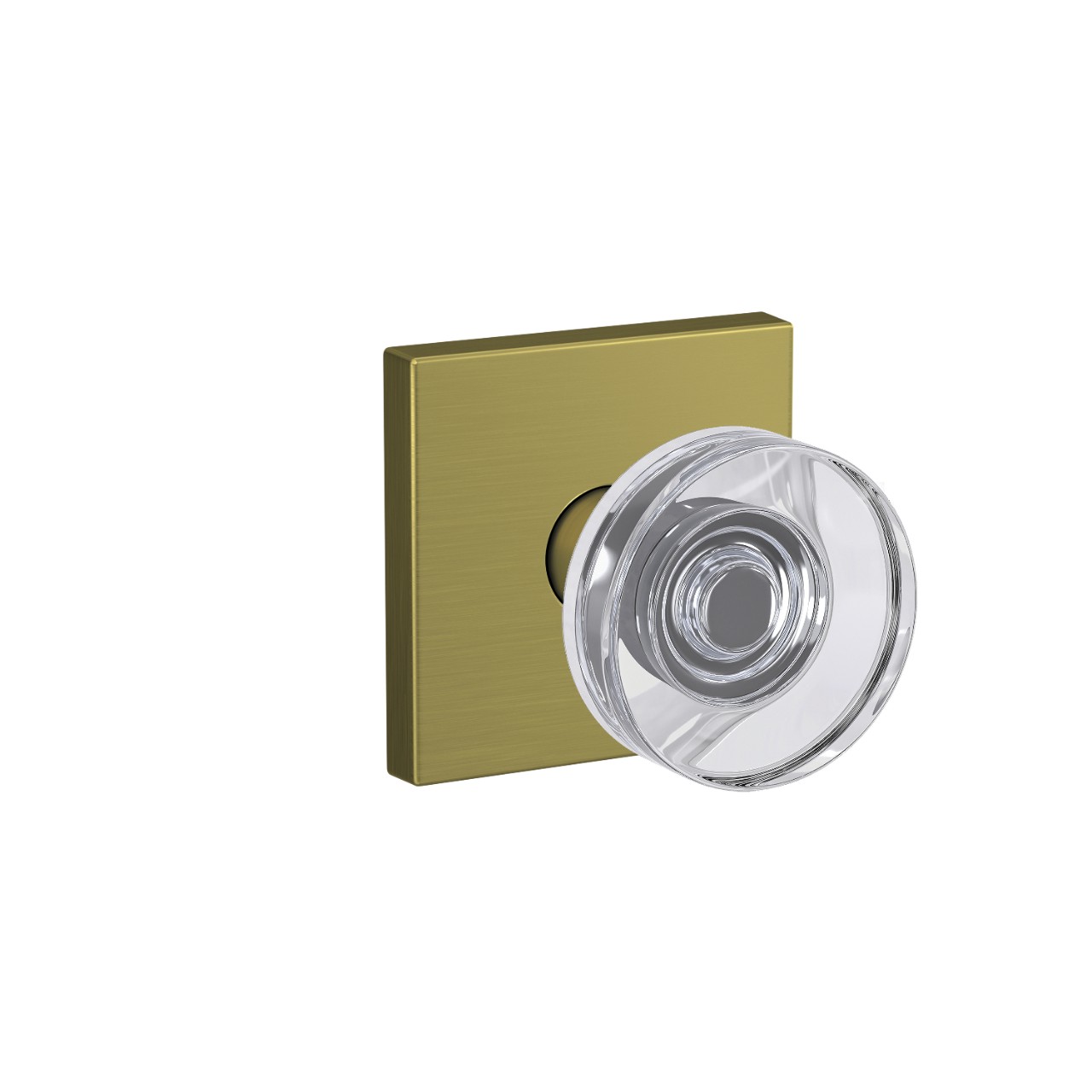 Custom Dawes Glass Knob Hall-Closet and Bed-Bath Lock