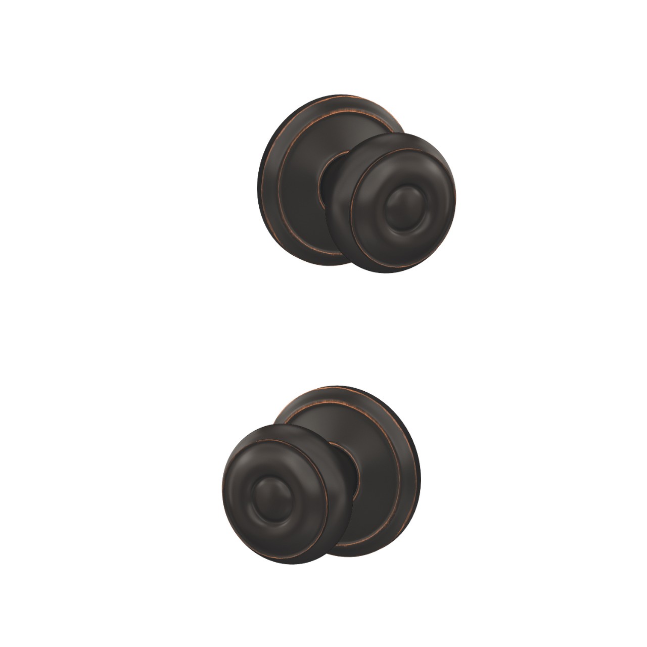 Custom Georgian Knob Combined Interior Hall-Closet and Bed-Bath Lock