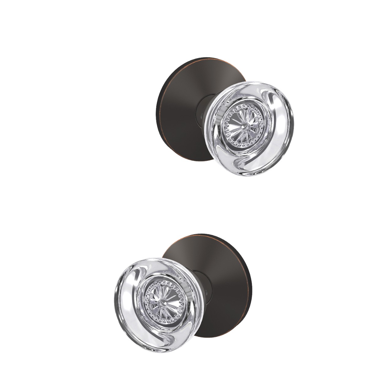 Custom Hobson Glass Non-Turning Knob