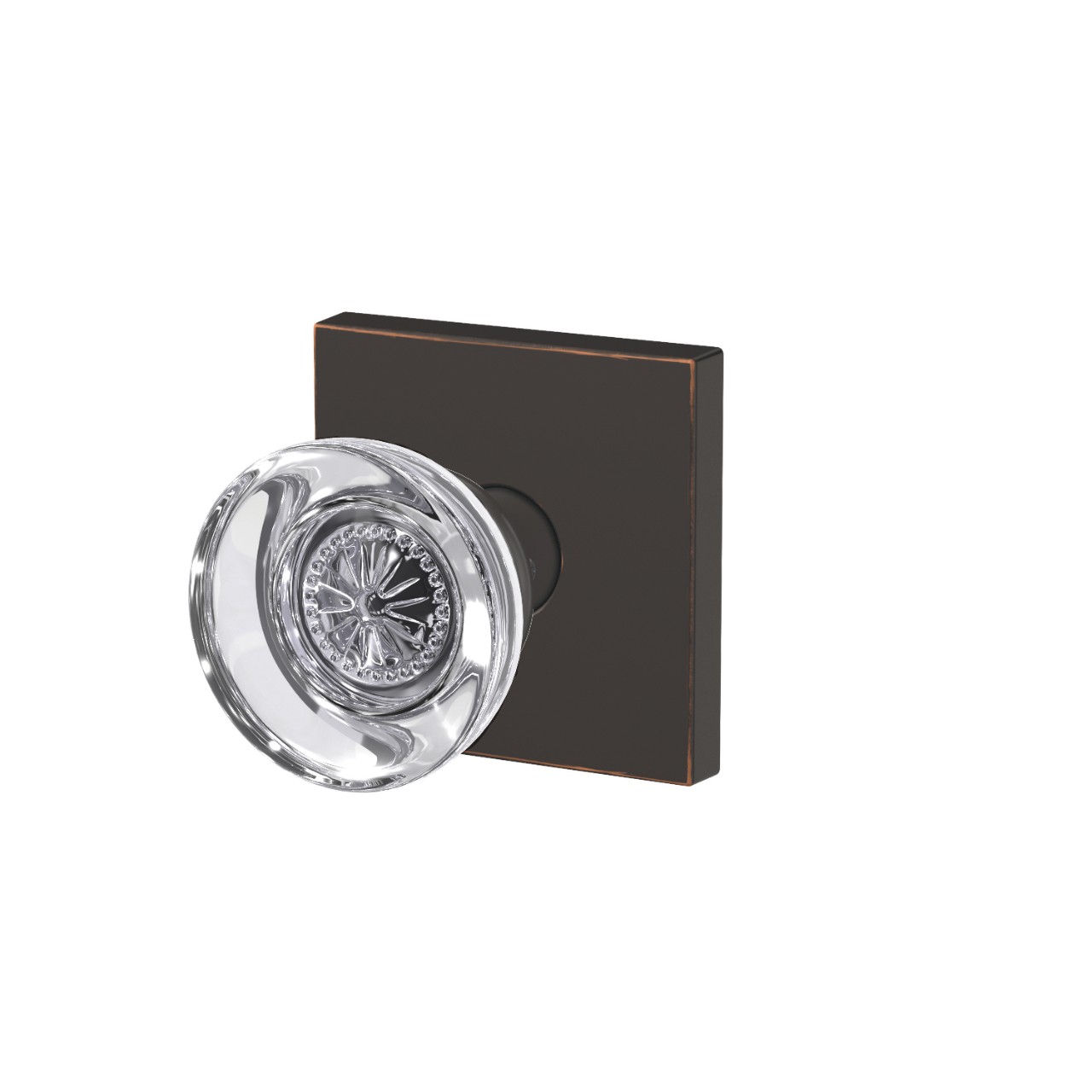 Custom Hobson Glass Knob Combined Interior Hall-Closet and Bed-Bath Lock