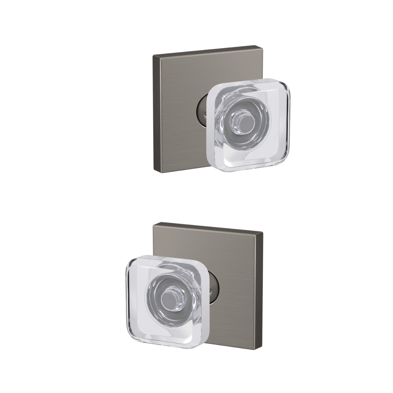Custom Kyle Hall-Closet and Bed-Bath Lock Glass Knob