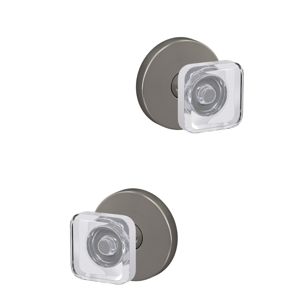 Custom Kyle Hall-Closet and Bed-Bath Lock Glass Knob