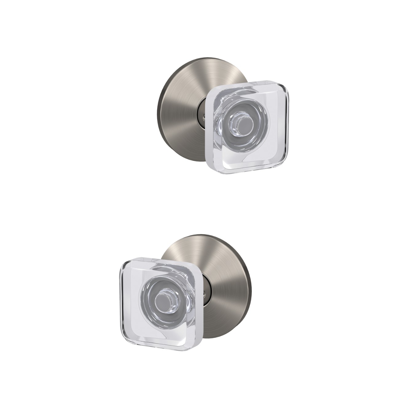 Custom Kyle Hall-Closet and Bed-Bath Lock Glass Knob