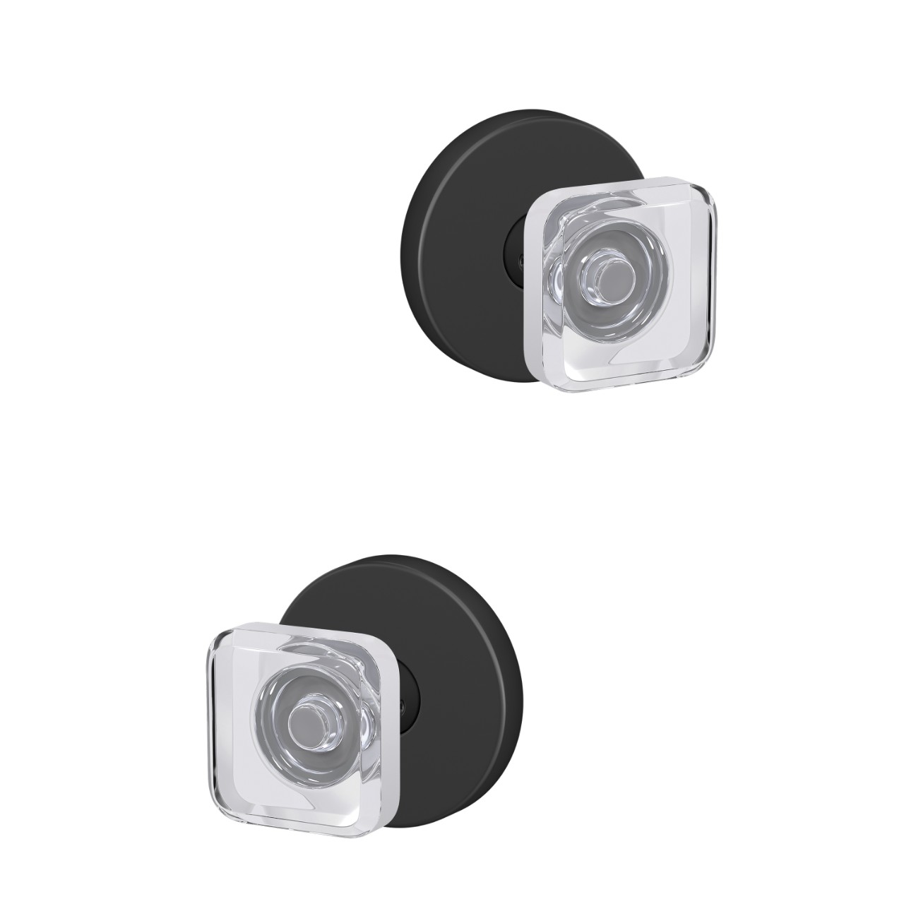 Custom Kyle Hall-Closet and Bed-Bath Lock Glass Knob