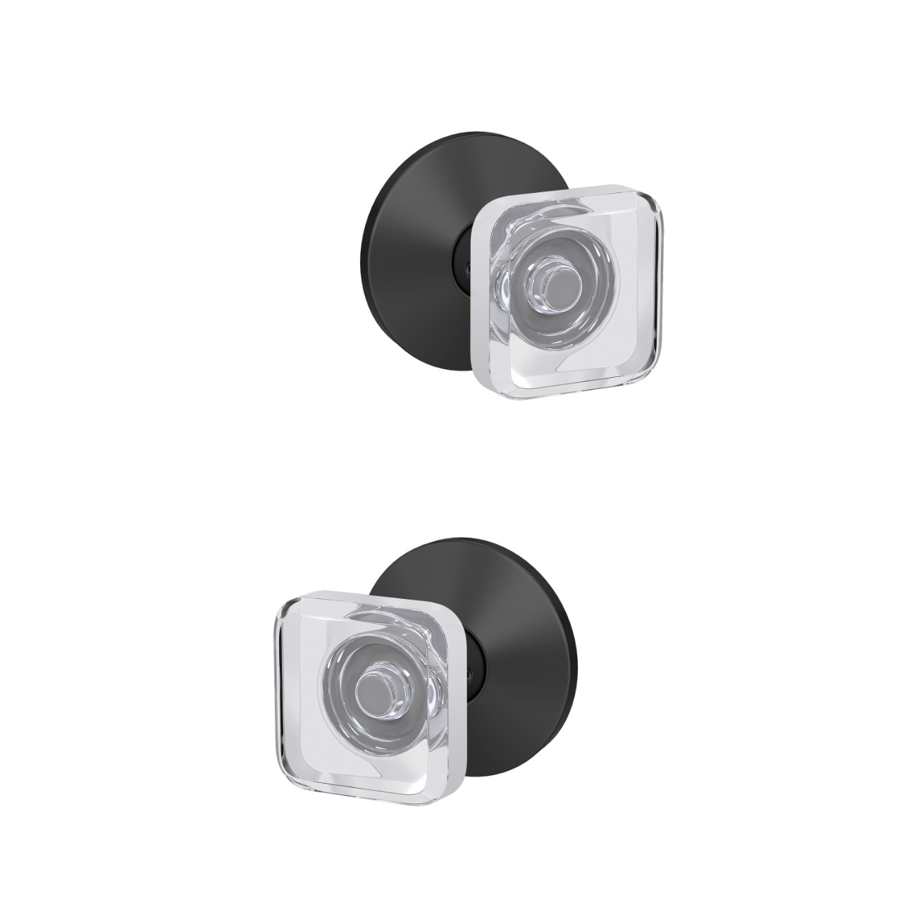 Custom Kyle Hall-Closet and Bed-Bath Lock Glass Knob