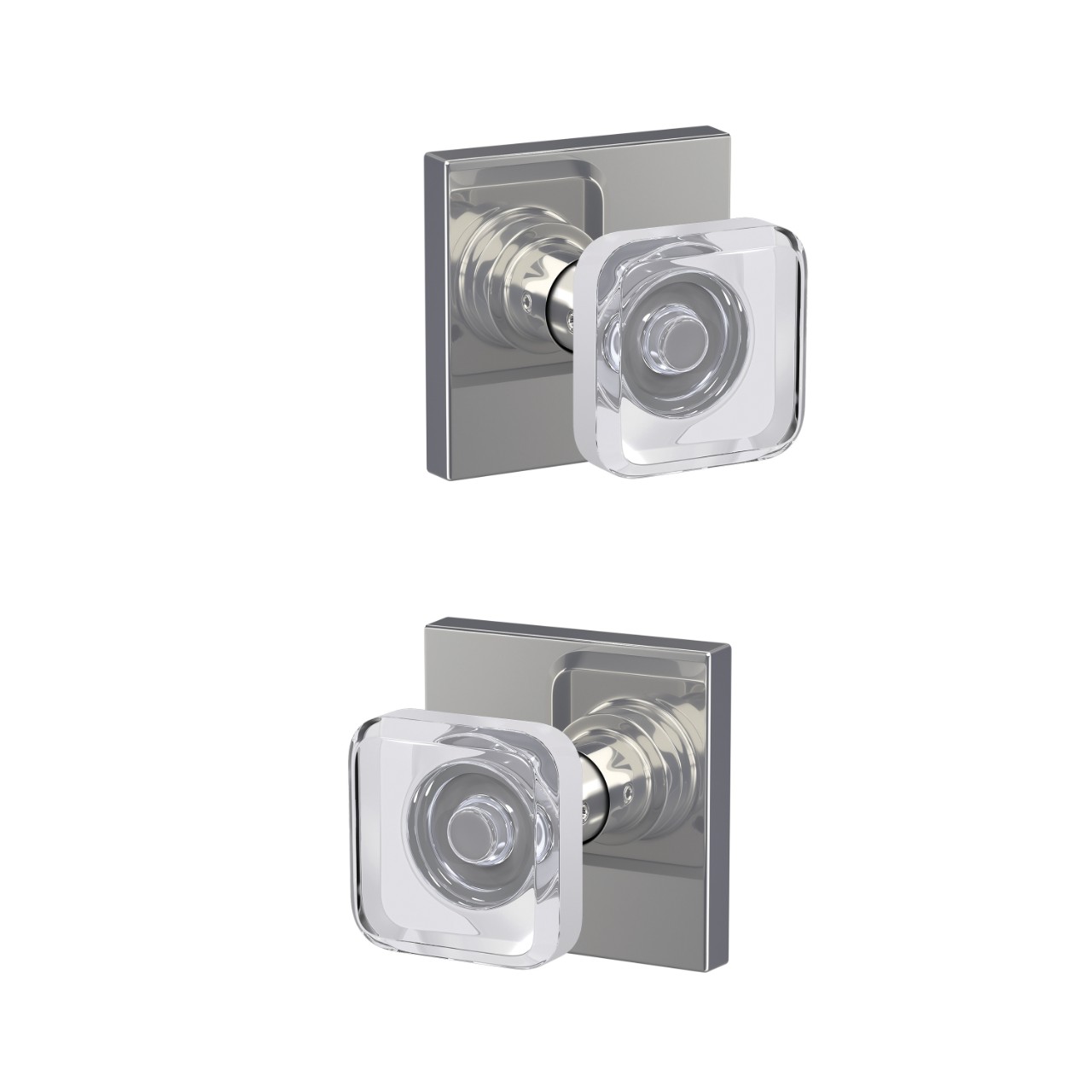 Custom Kyle Hall-Closet and Bed-Bath Lock Glass Knob