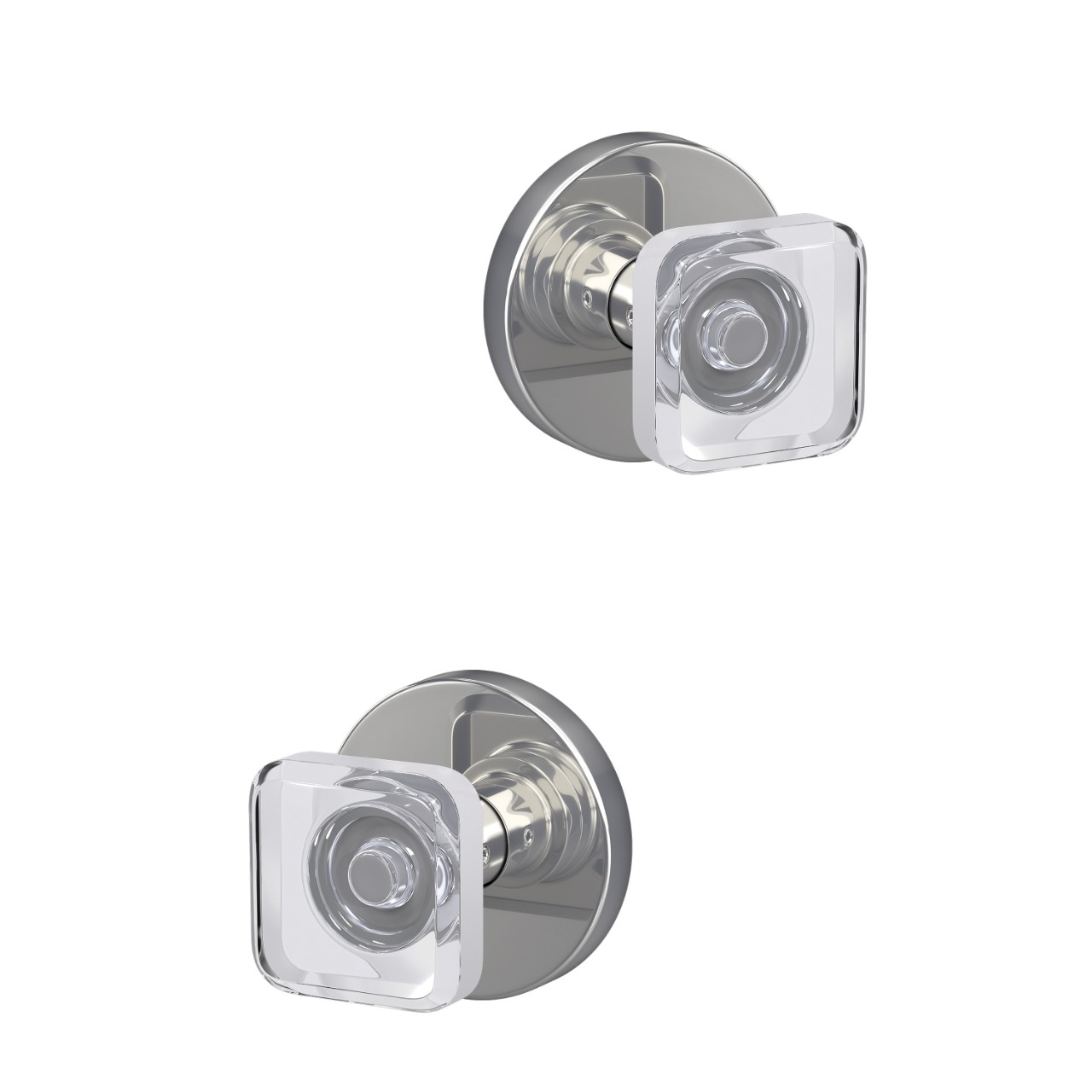 Custom Kyle Hall-Closet and Bed-Bath Lock Glass Knob