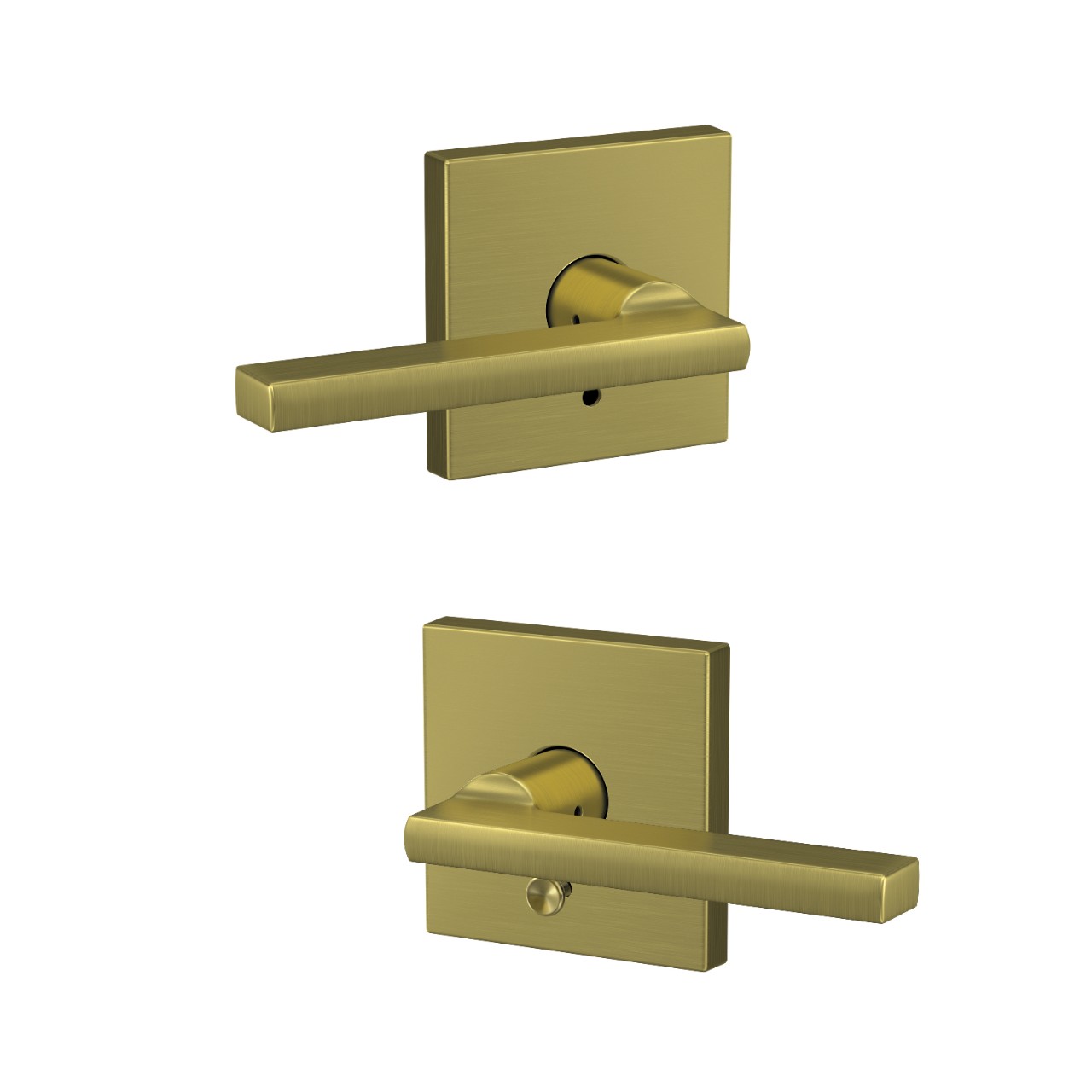 Custom Latitude Lever Combined Interior Hall-Closet and Bed-Bath Lock