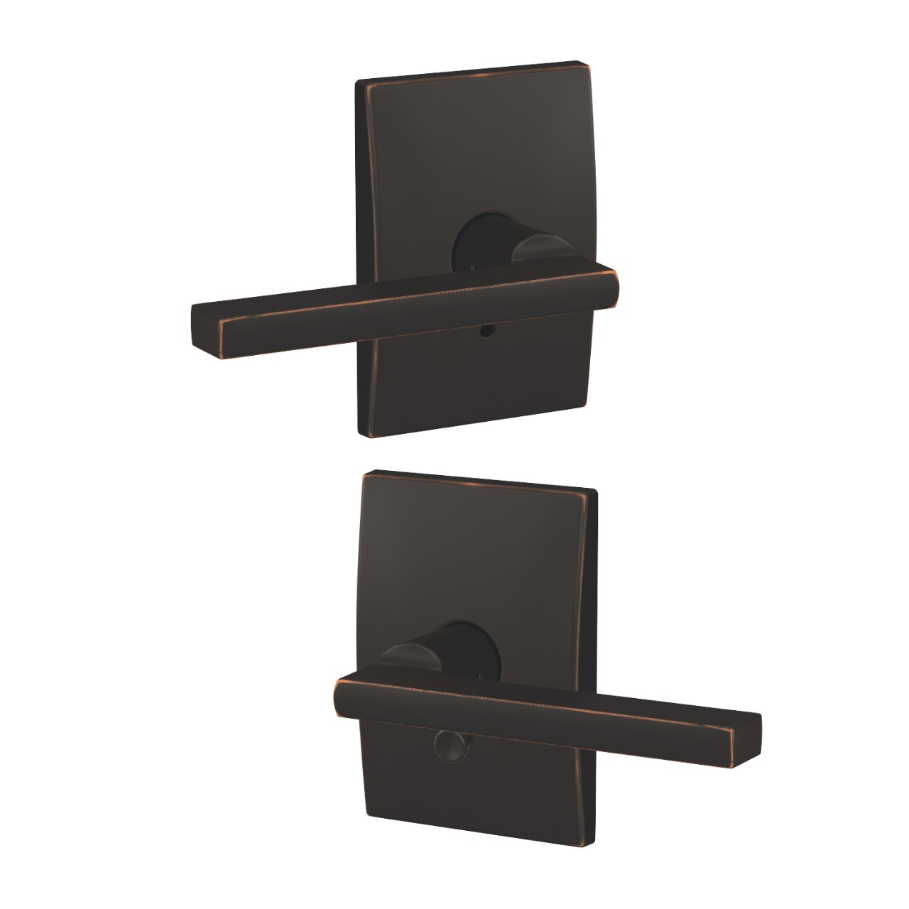 Custom Latitude Lever Combined Interior Hall-Closet and Bed-Bath Lock