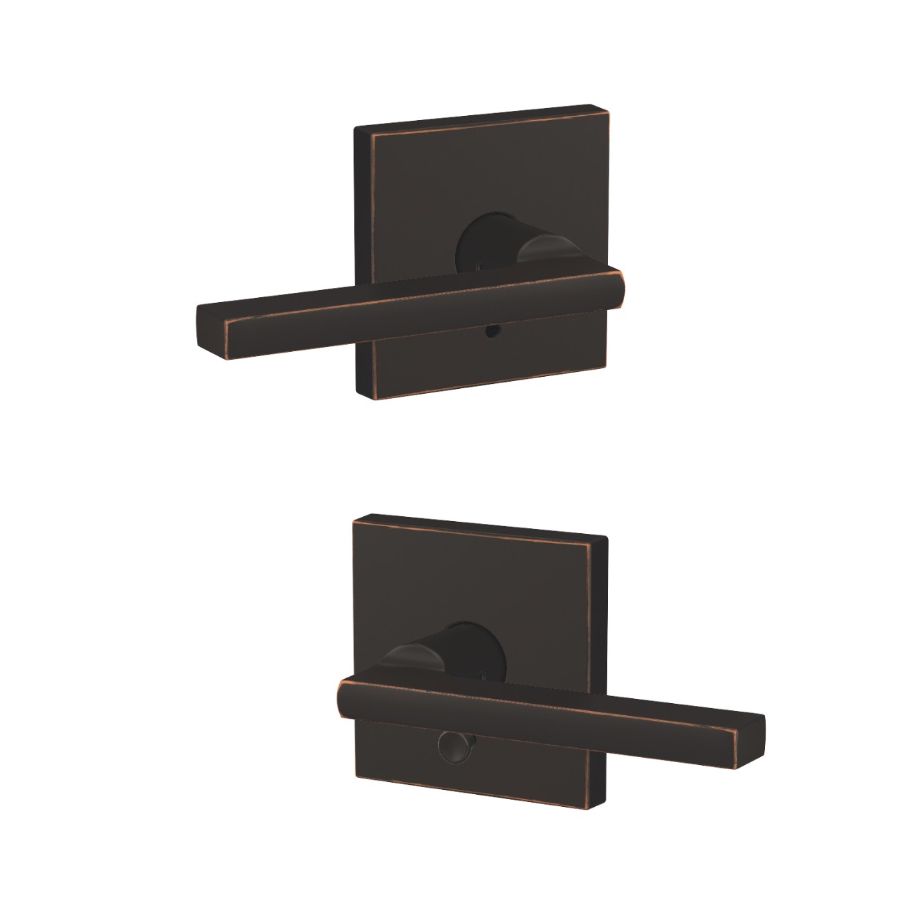 Custom Latitude Lever Combined Interior Hall-Closet and Bed-Bath Lock