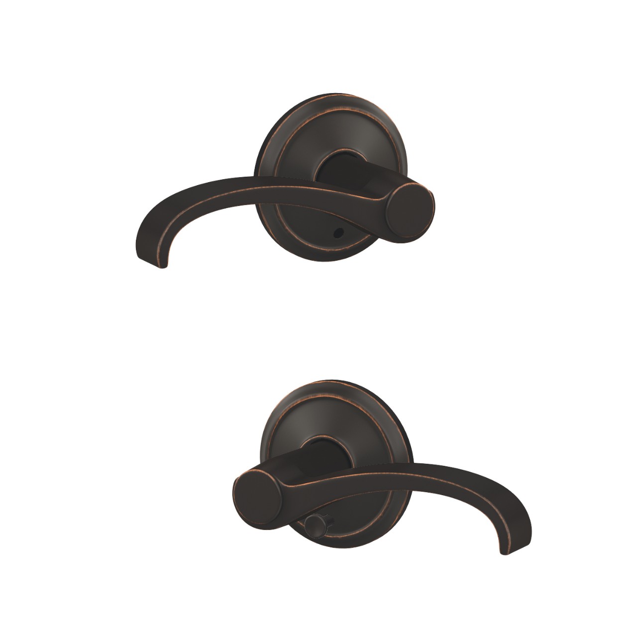 Custom Whitney Lever Combined Interior Hall-Closet and Bed-Bath Lock