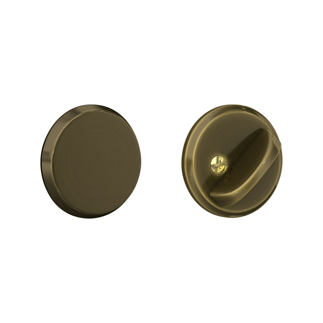 One Sided Deadbolt with Exterior Plate