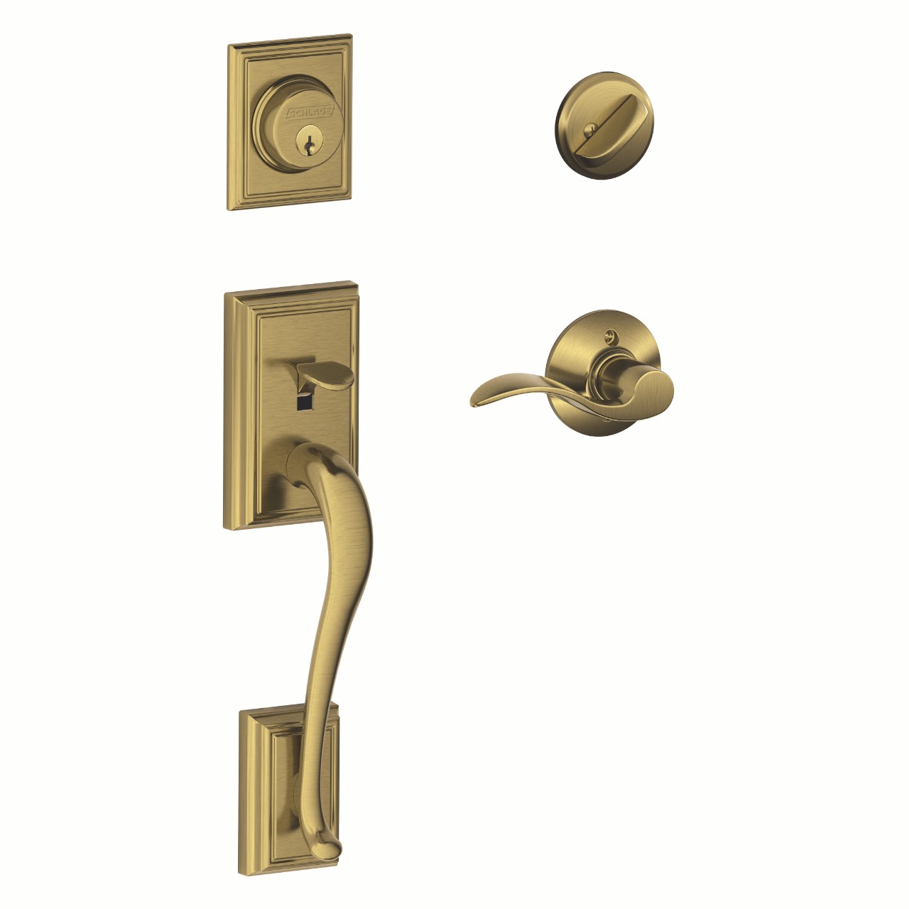 Single Cylinder Handleset and Accent Lever
