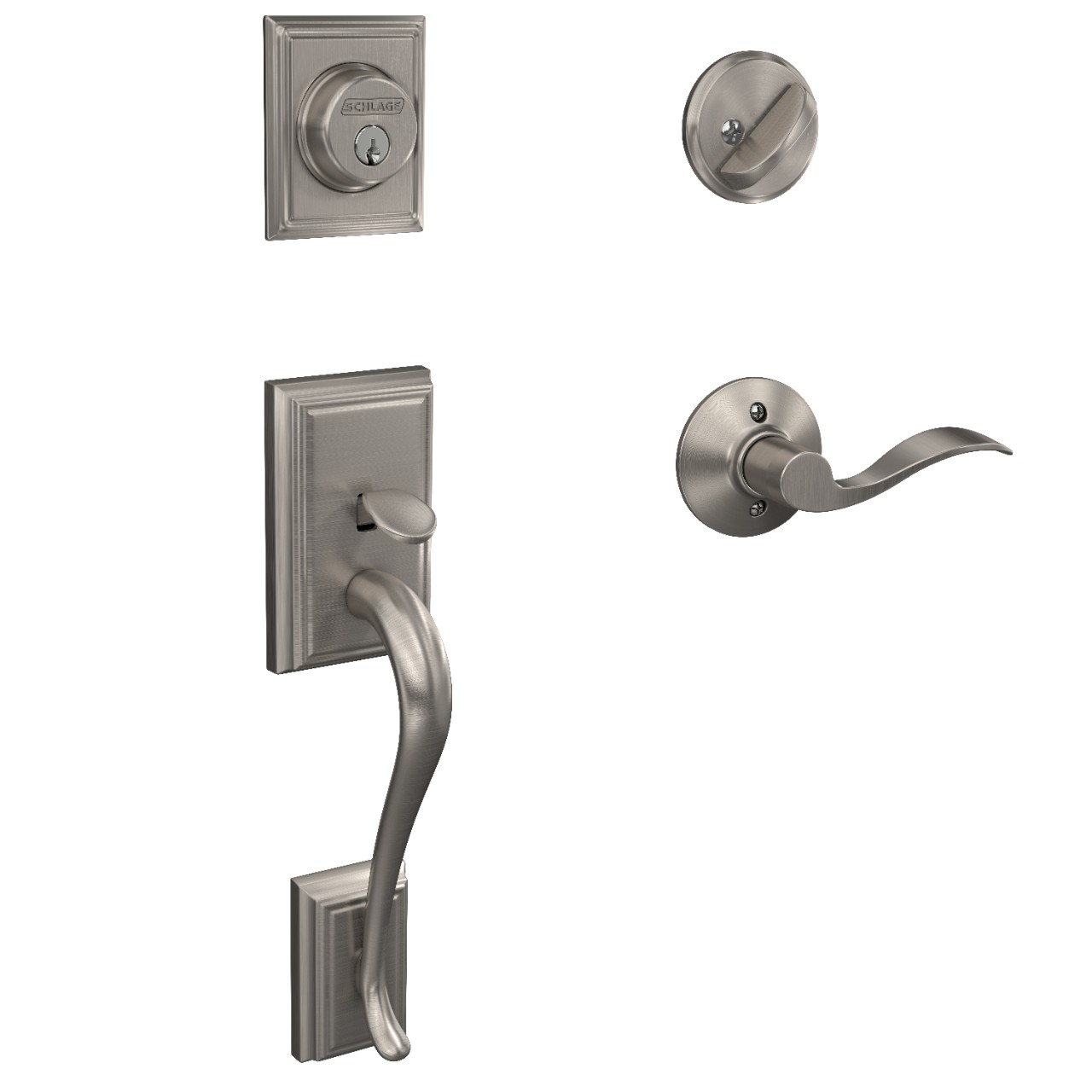 Single Cylinder Handleset and Accent Lever
