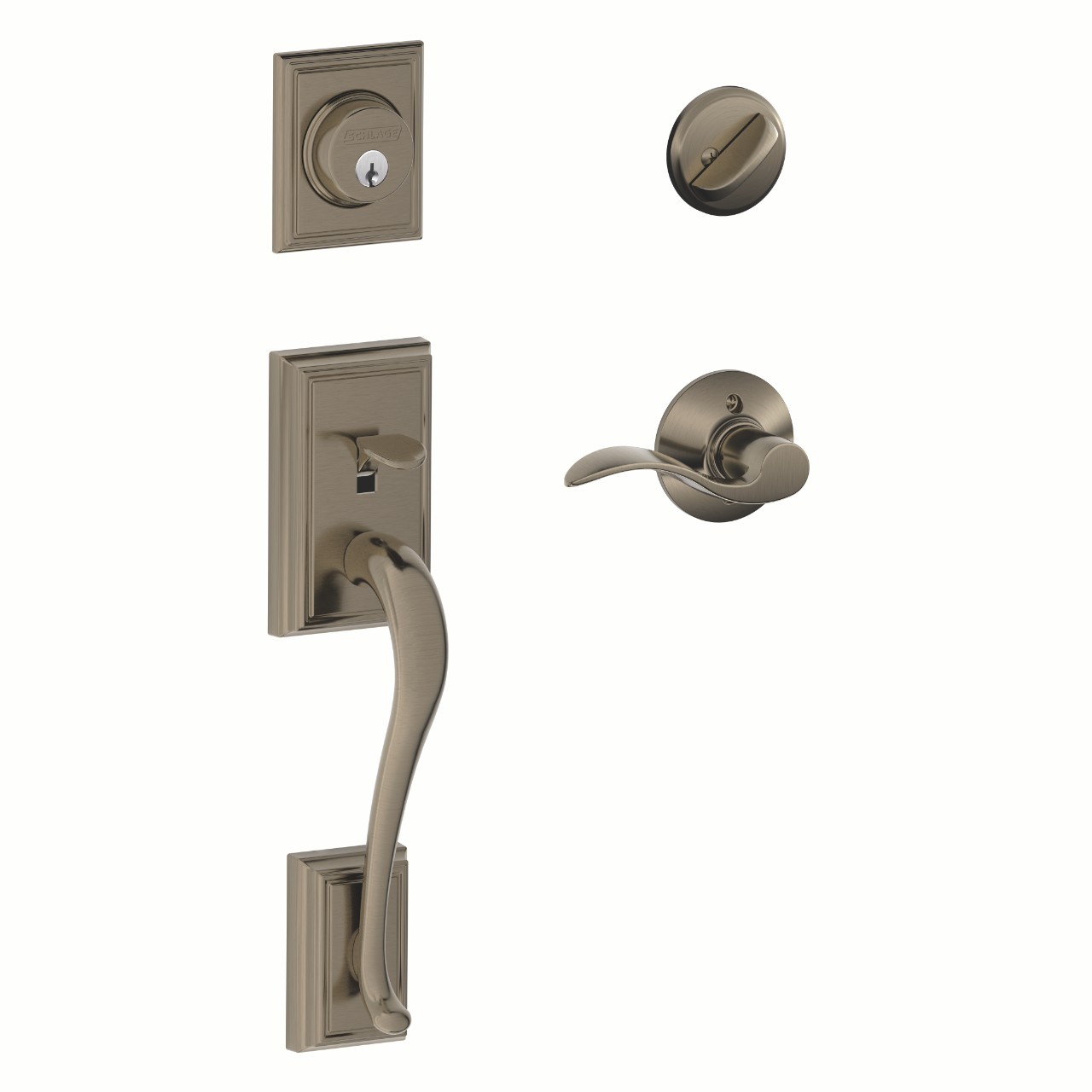 Single Cylinder Handleset and Accent Lever