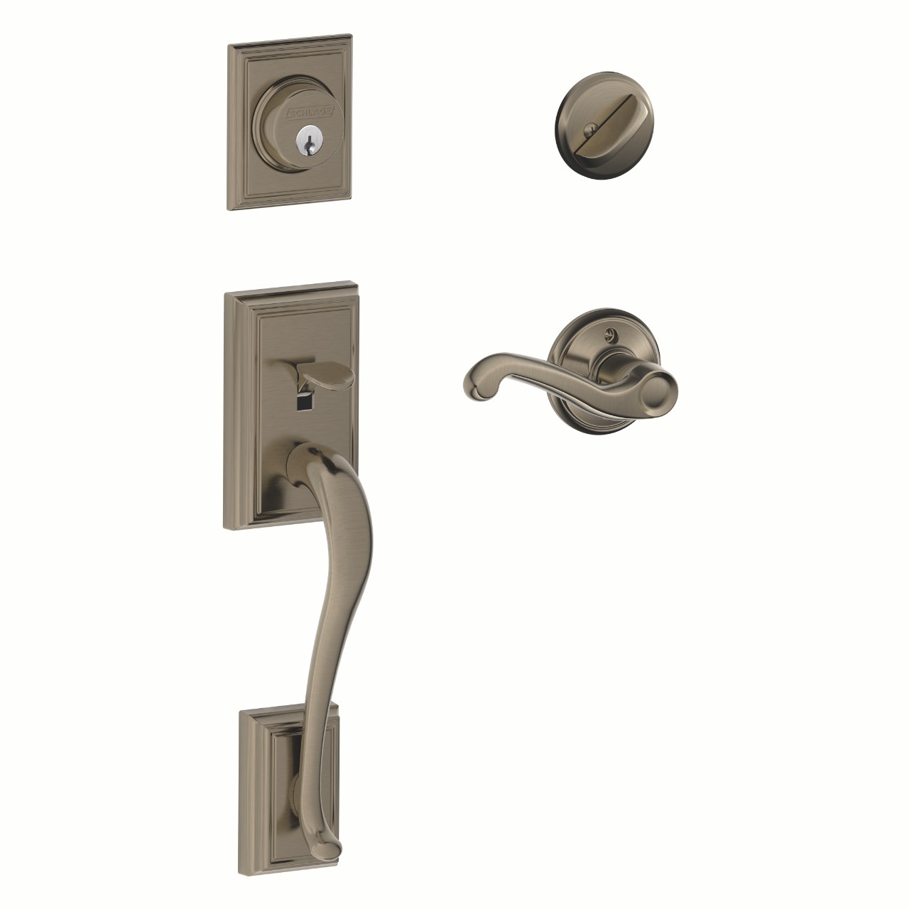 Single Cylinder Handleset and Flair Lever