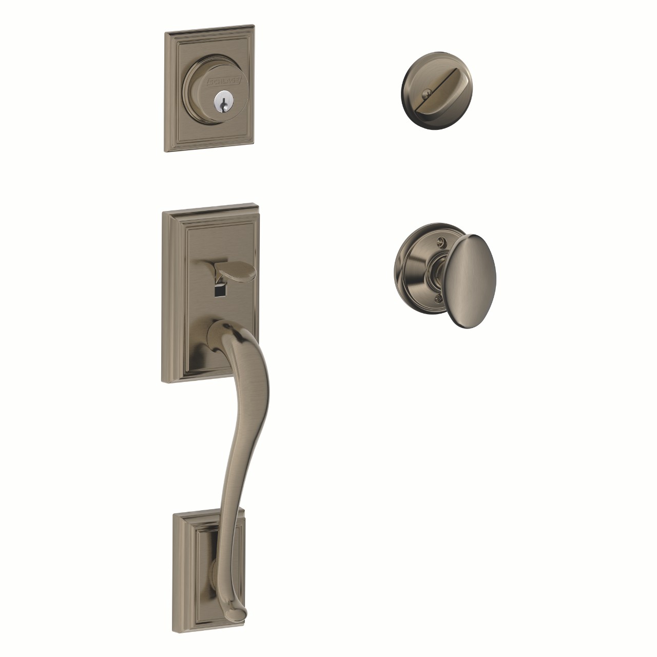 Single Cylinder Handleset and Siena Knob