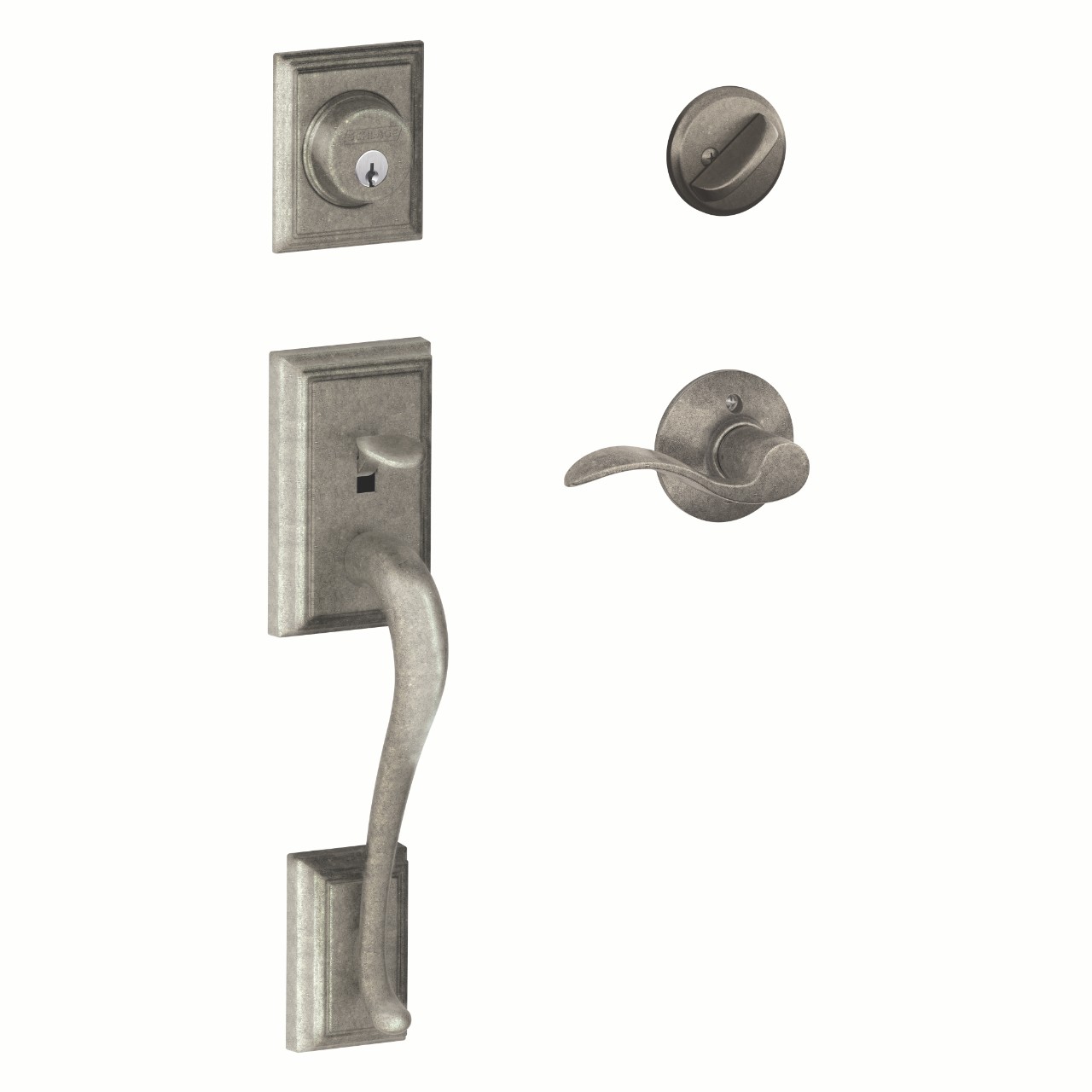 Single Cylinder Handleset and Accent Lever