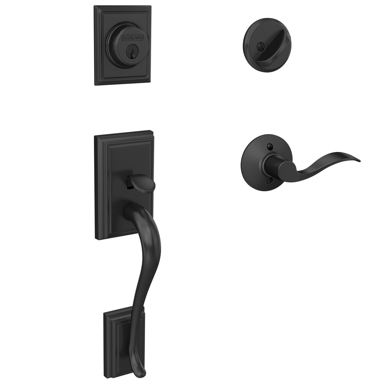 Single Cylinder Handleset and Accent Lever
