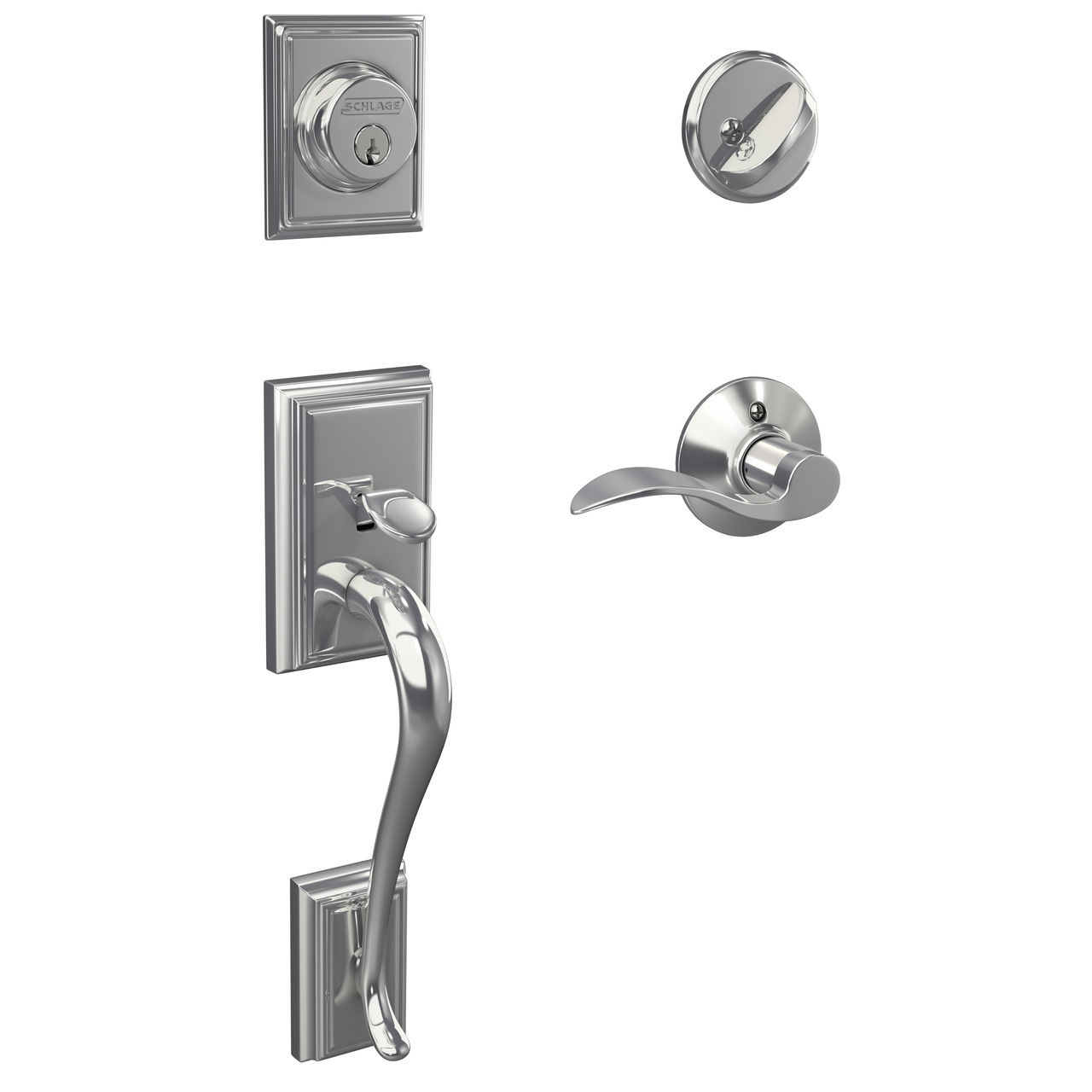 Single Cylinder Handleset and Accent Lever