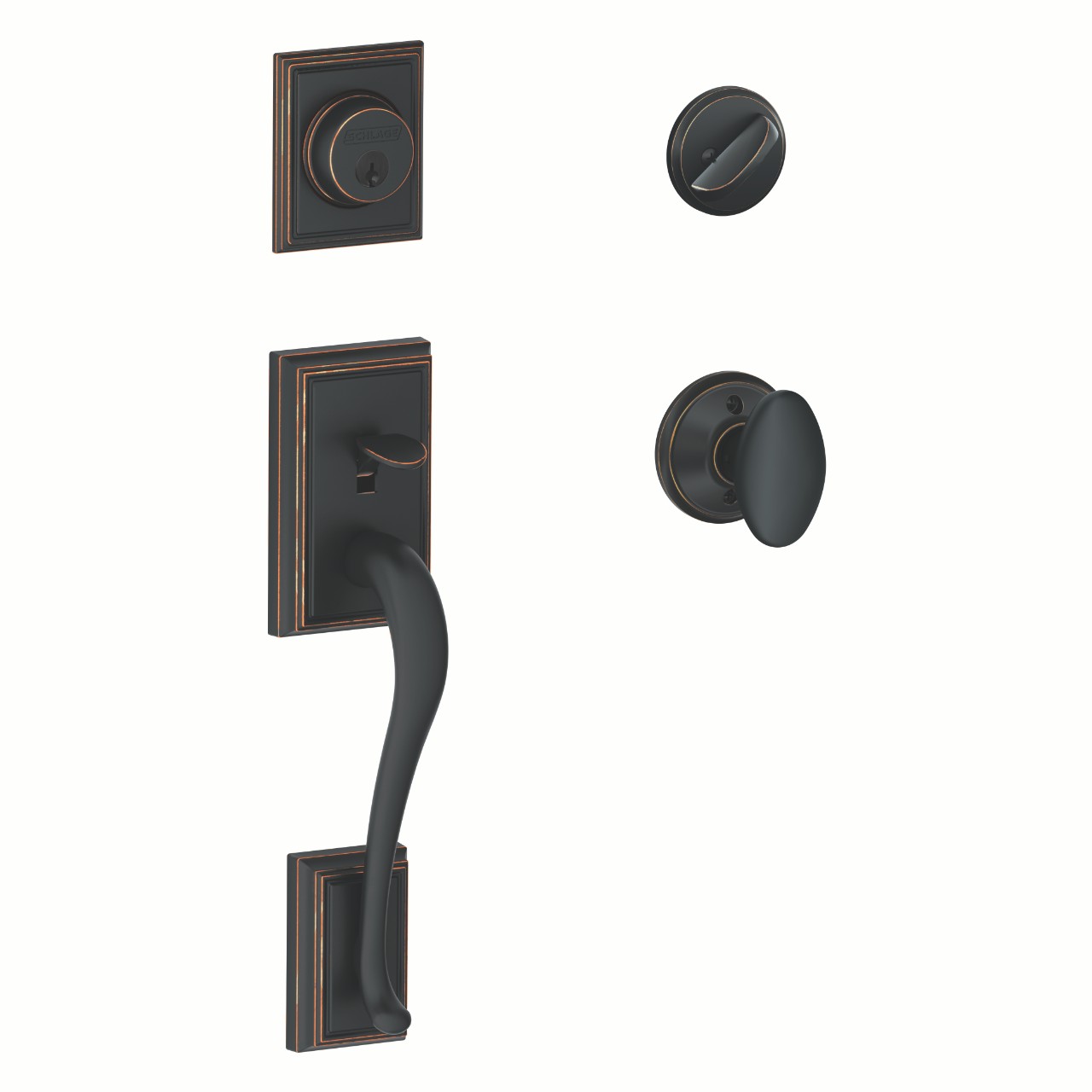 Single Cylinder Handleset and Siena Knob