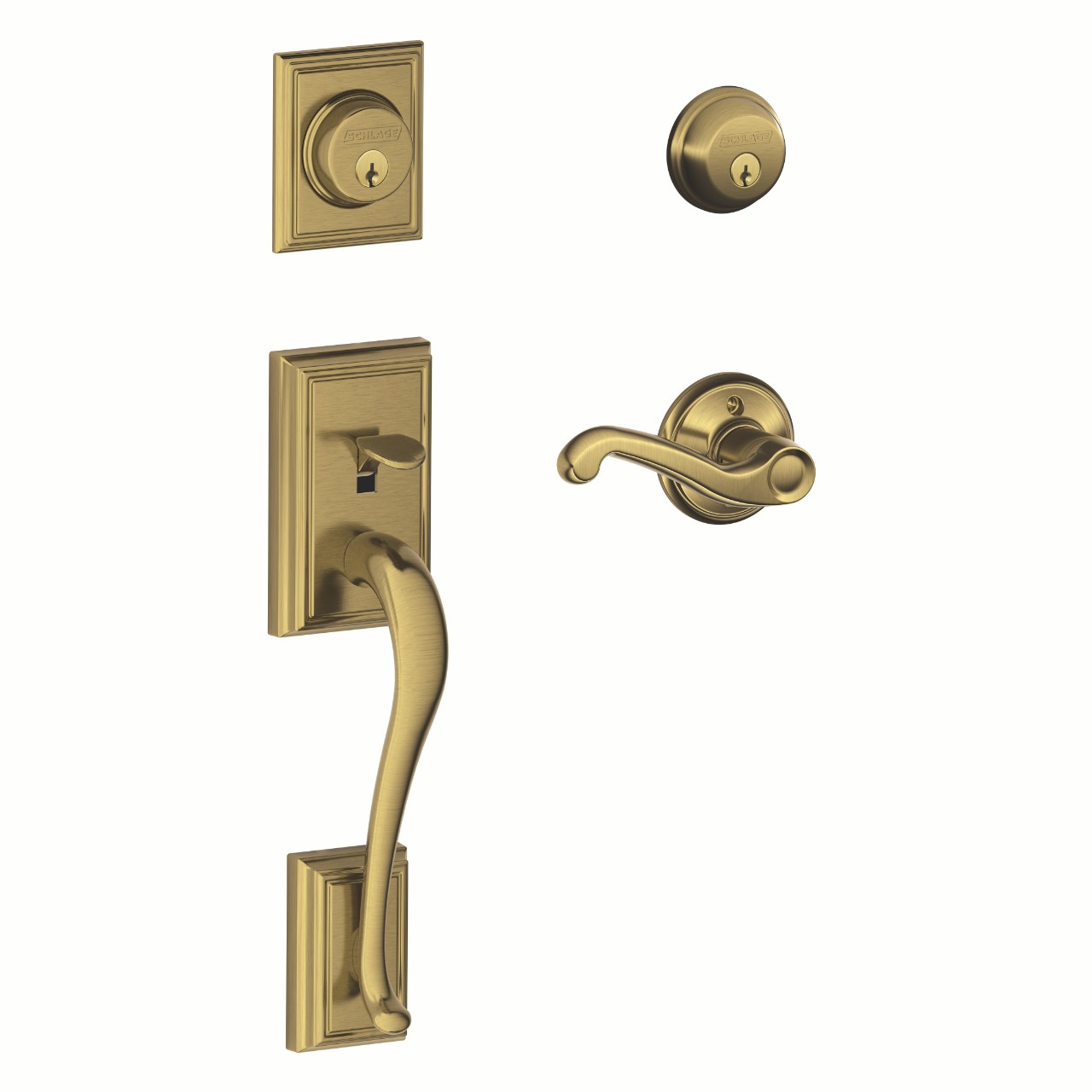 Double Cylinder Handleset and Flair Lever