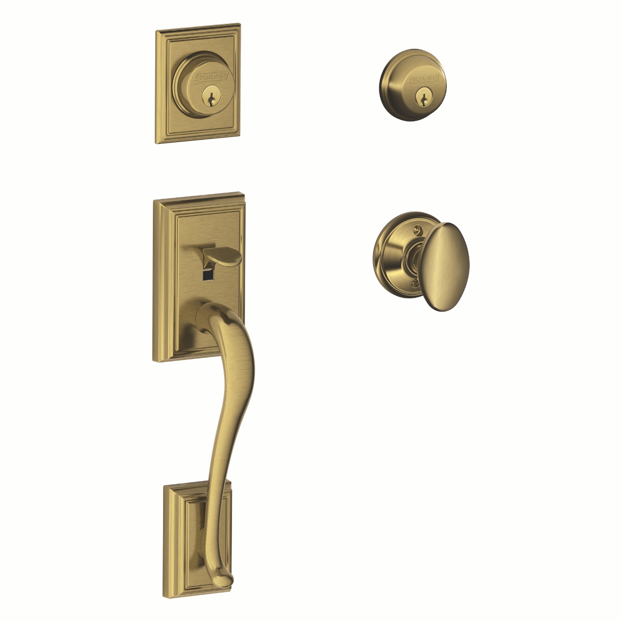Double Cylinder Handleset and Siena Knob