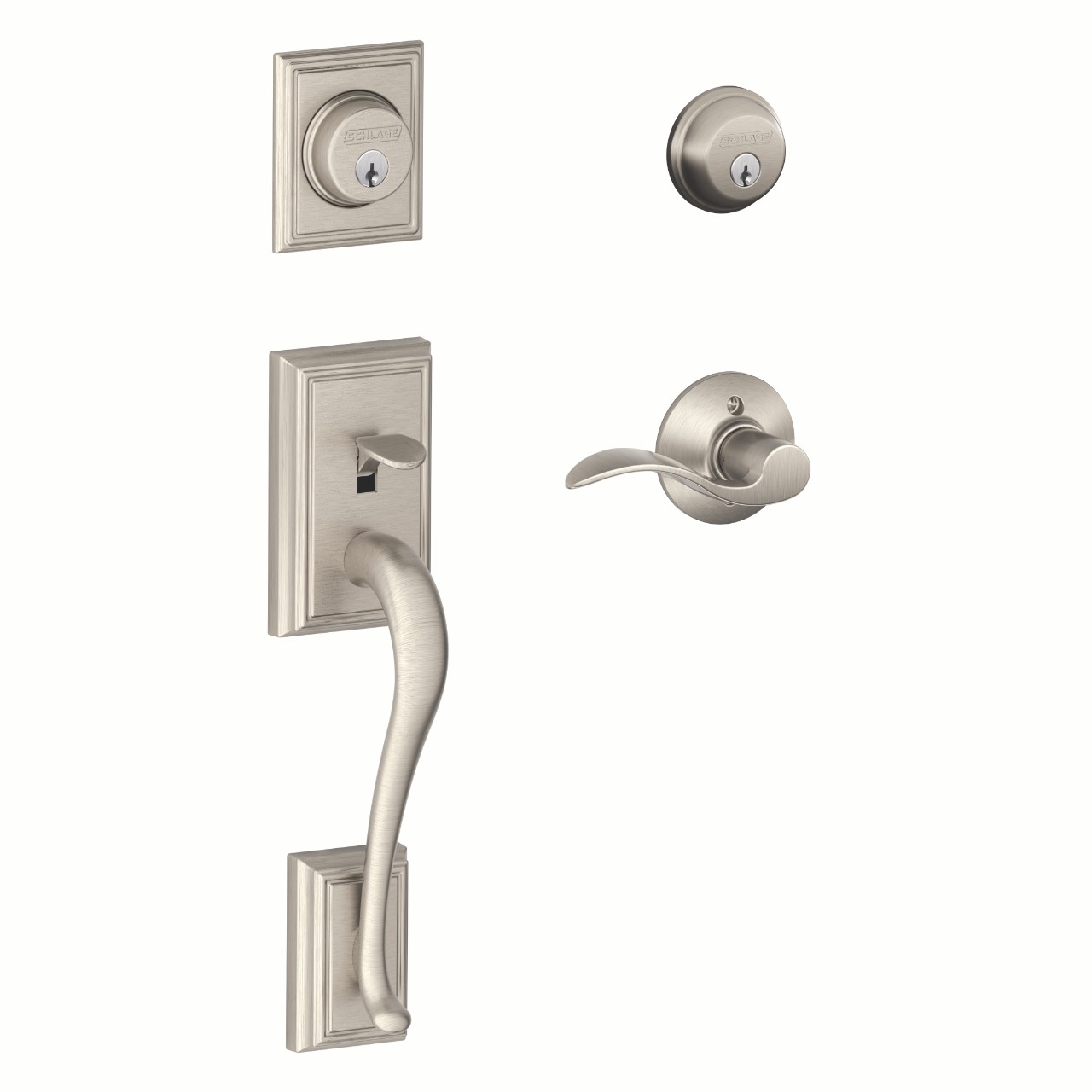 Double Cylinder Handleset and Accent Lever