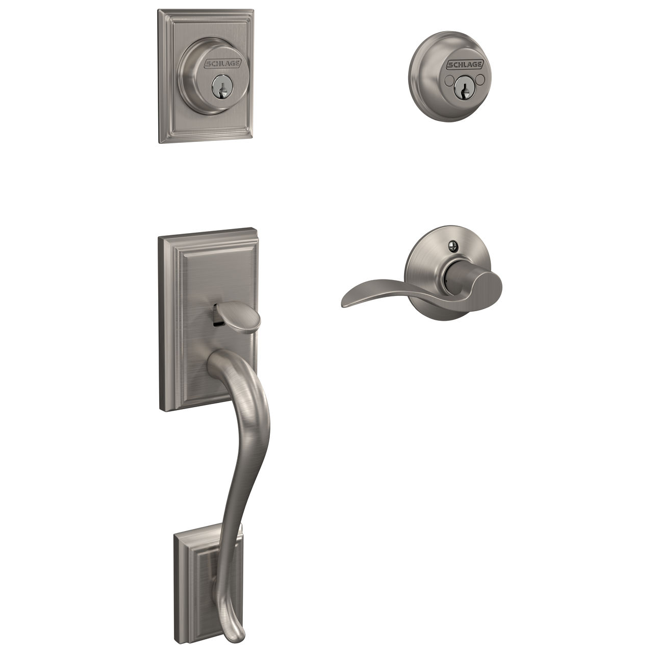 Double Cylinder Handleset and Accent Lever