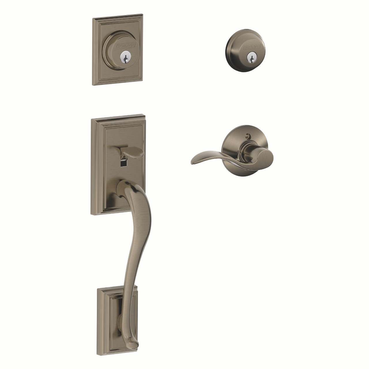 Double Cylinder Handleset and Accent Lever