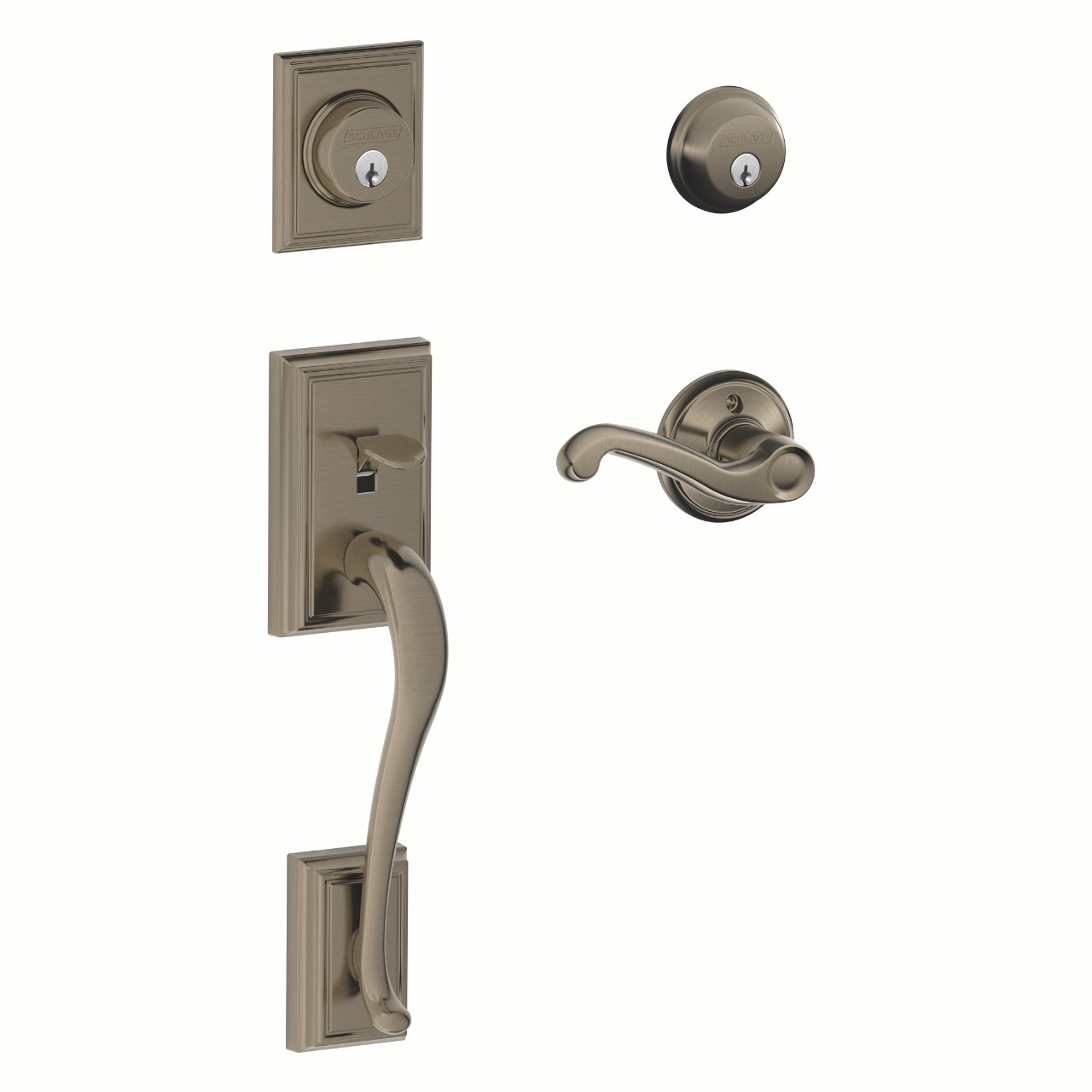 Double Cylinder Handleset and Flair Lever