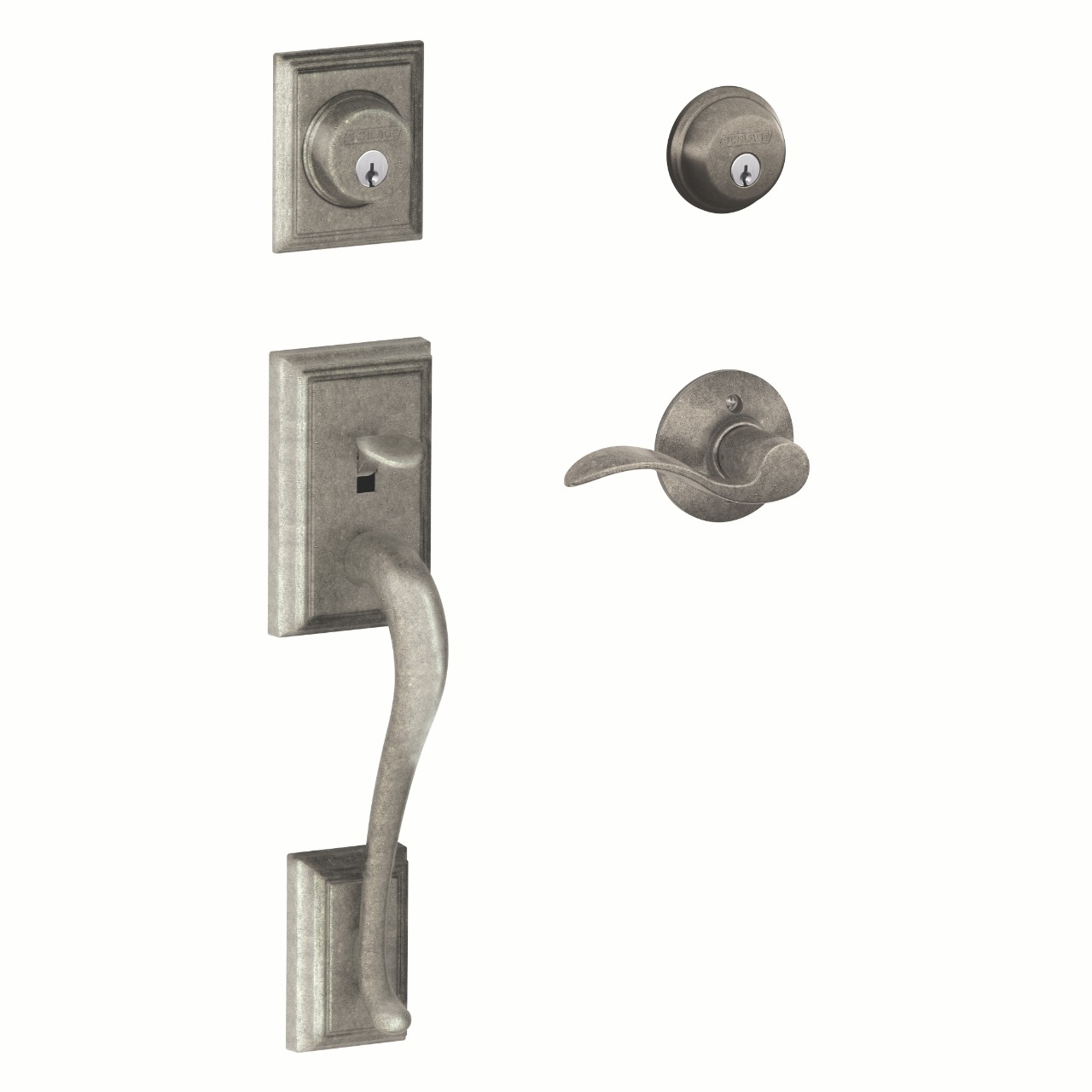 Double Cylinder Handleset and Accent Lever