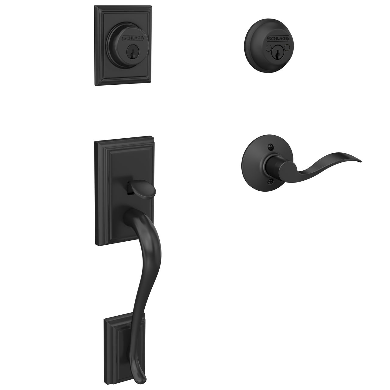 Double Cylinder Handleset and Accent Lever