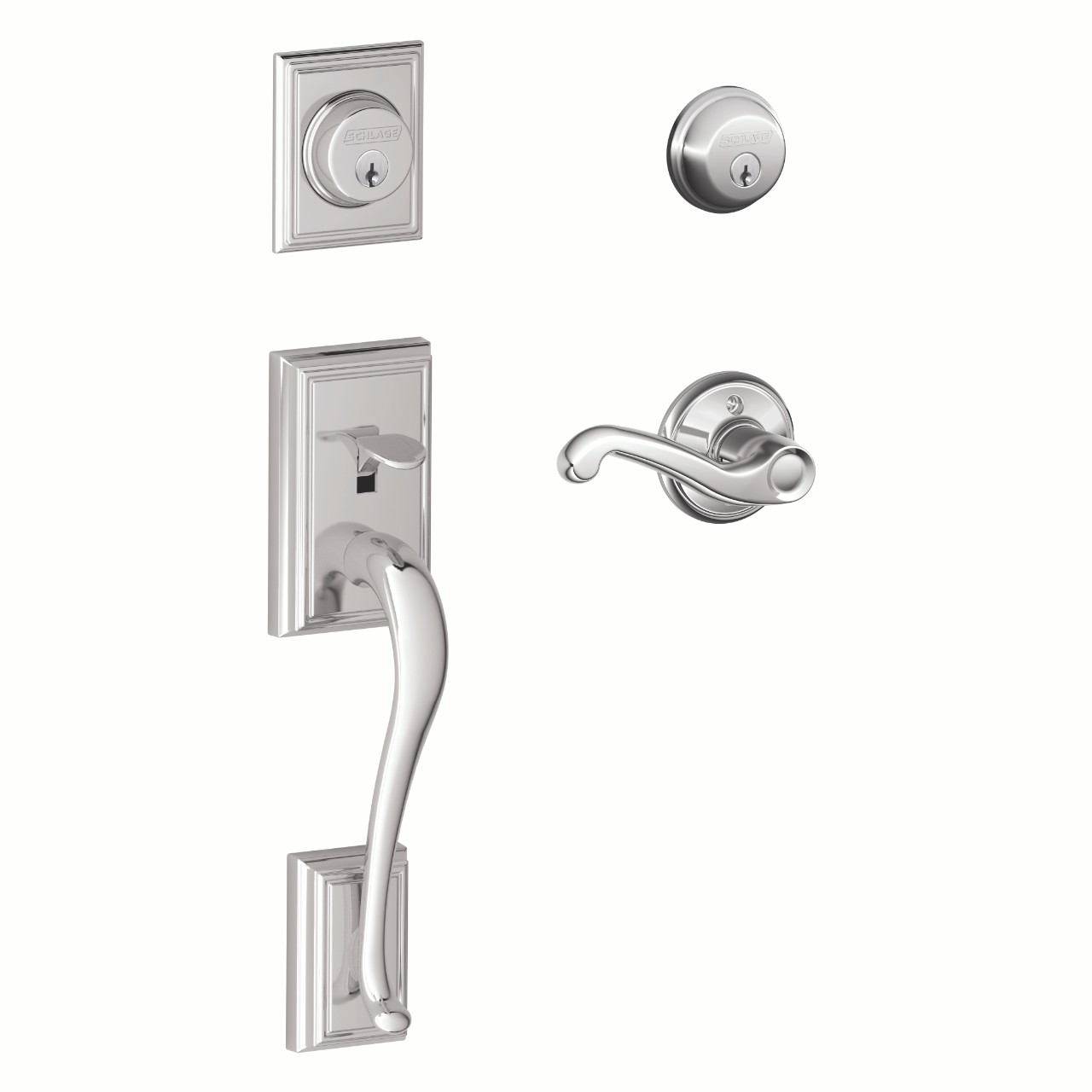 Double Cylinder Handleset and Flair Lever