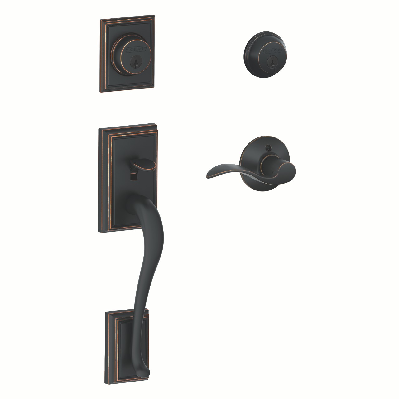 Double Cylinder Handleset and Accent Lever