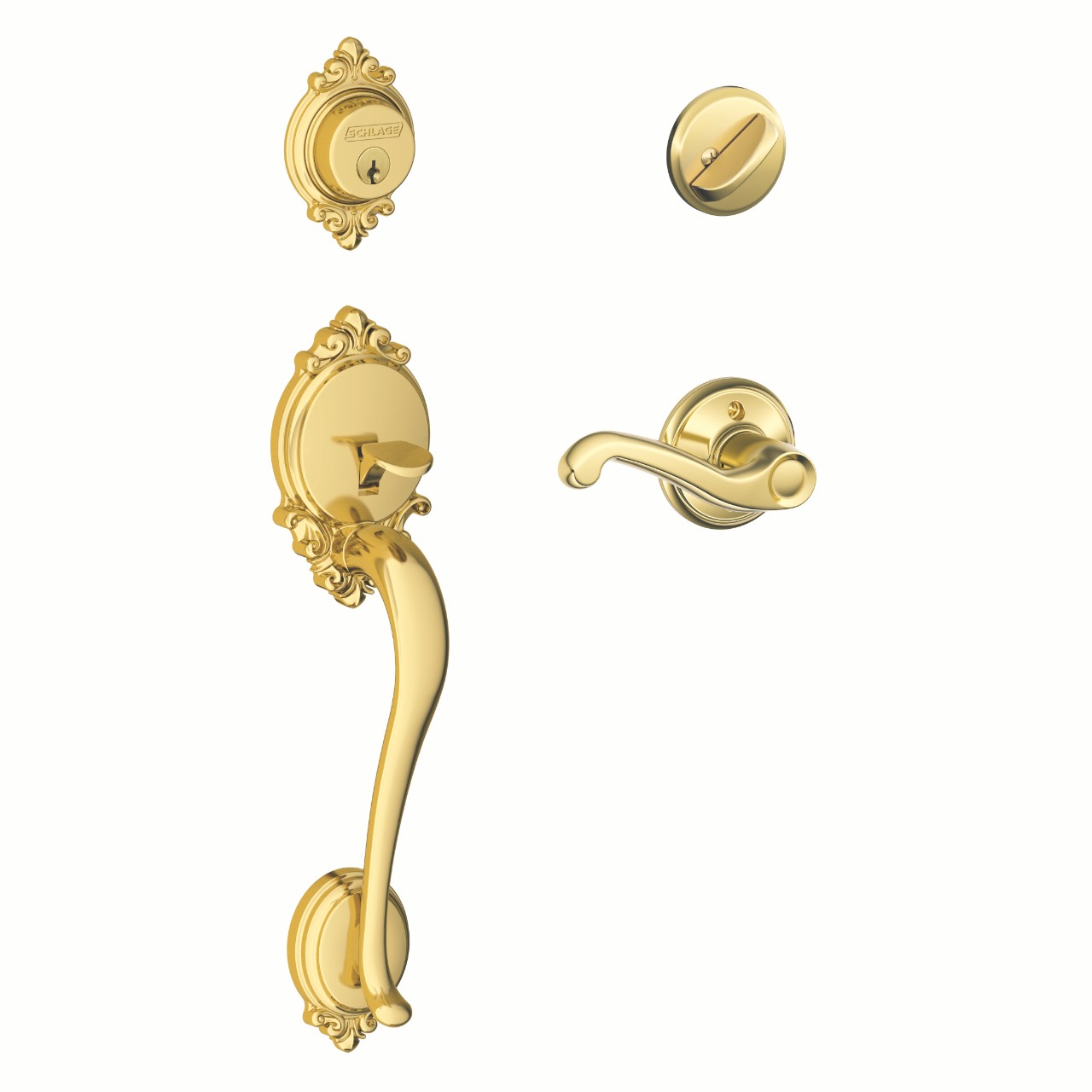 Single Cylinder Handleset and Flair Lever