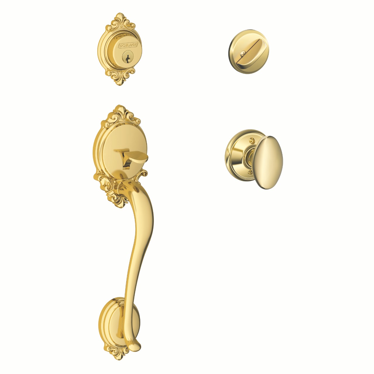 Single Cylinder Handleset and Siena Knob