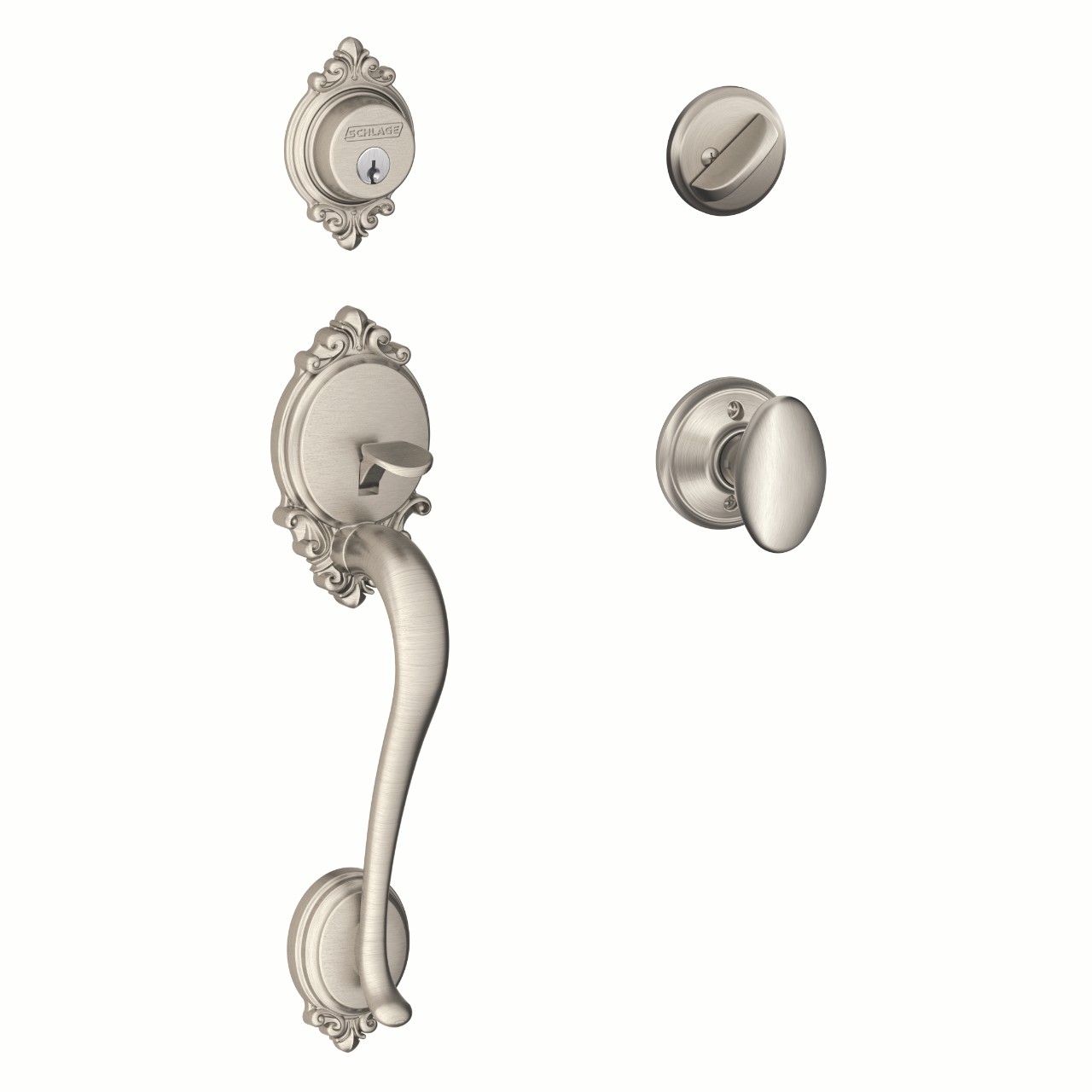 Single Cylinder Handleset and Siena Knob