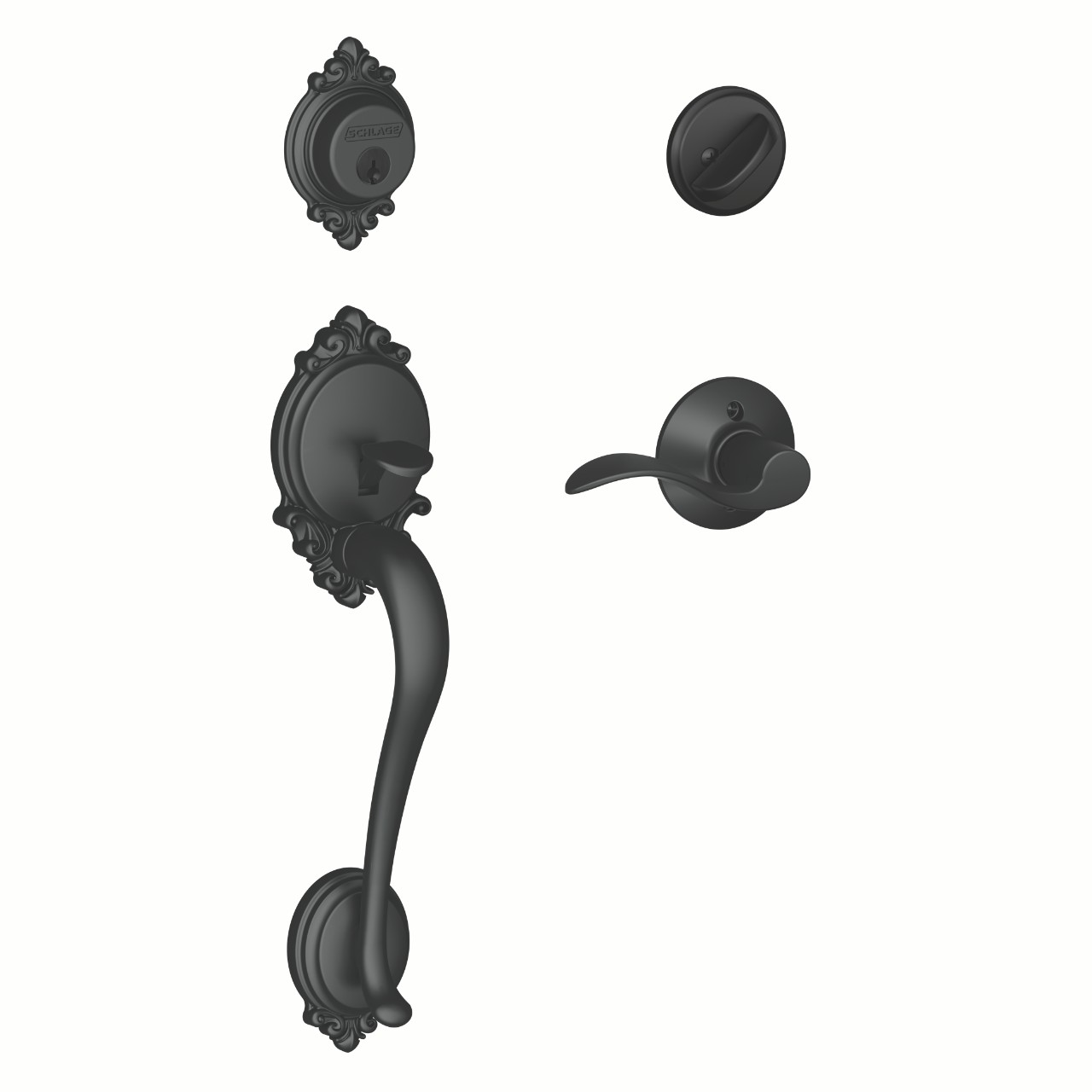 Single Cylinder Handleset and Accent Lever