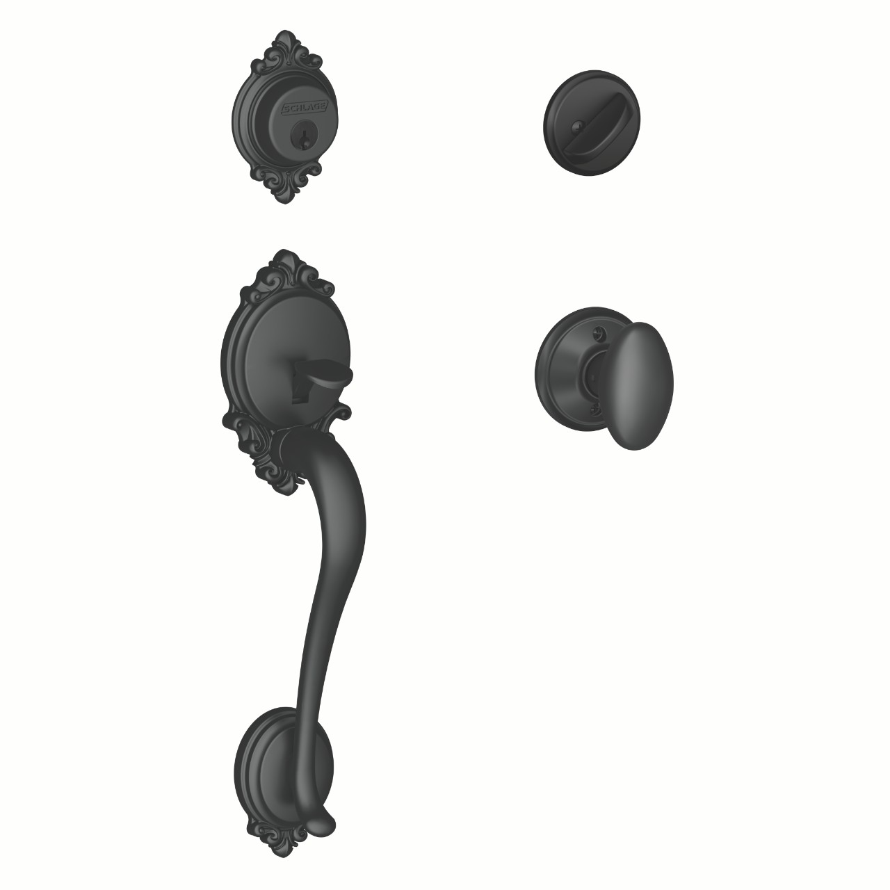 Single Cylinder Handleset and Siena Knob