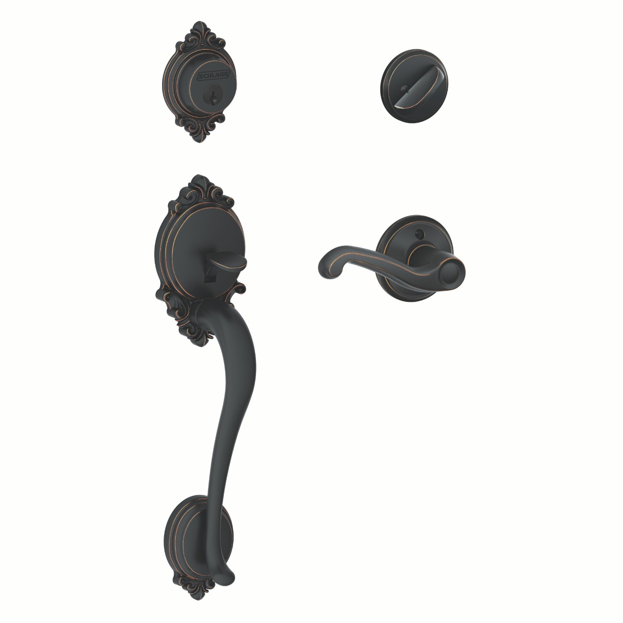Single Cylinder Handleset and Flair Lever