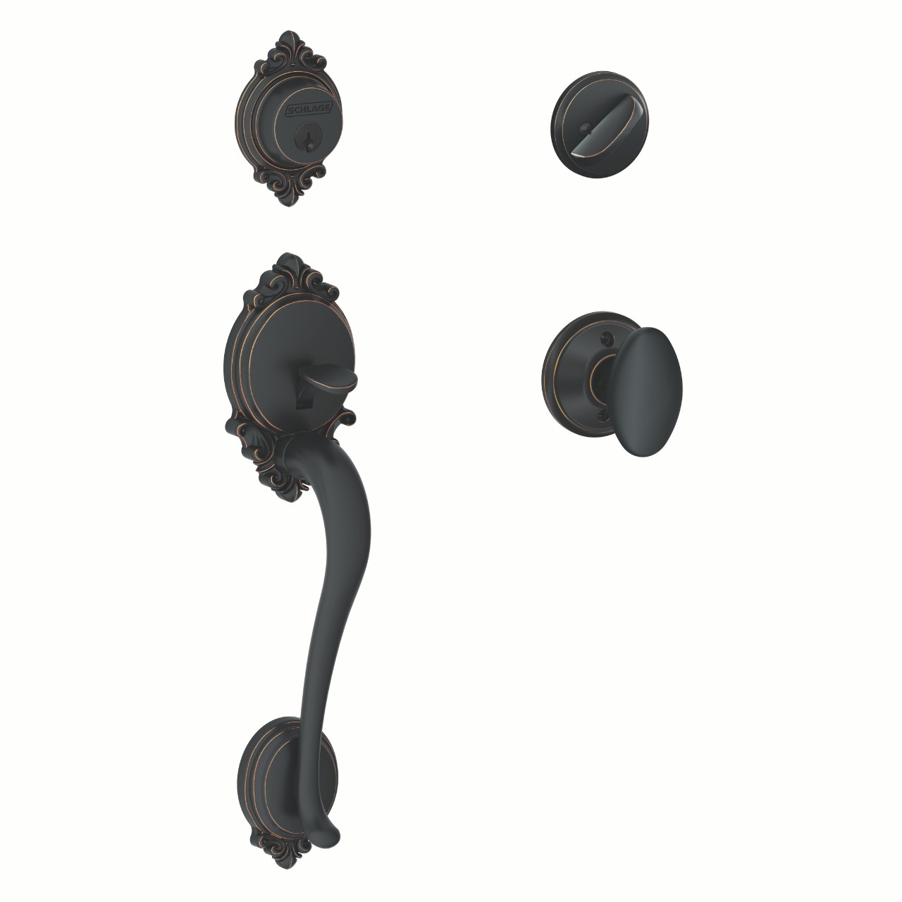 Single Cylinder Handleset and Siena Knob
