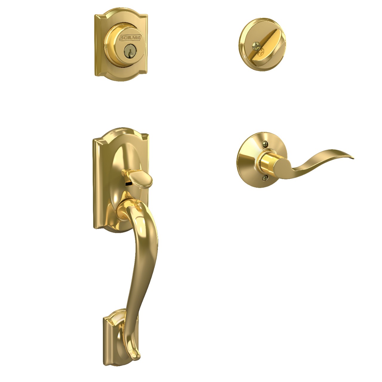 Single Cylinder Handleset and Accent Lever